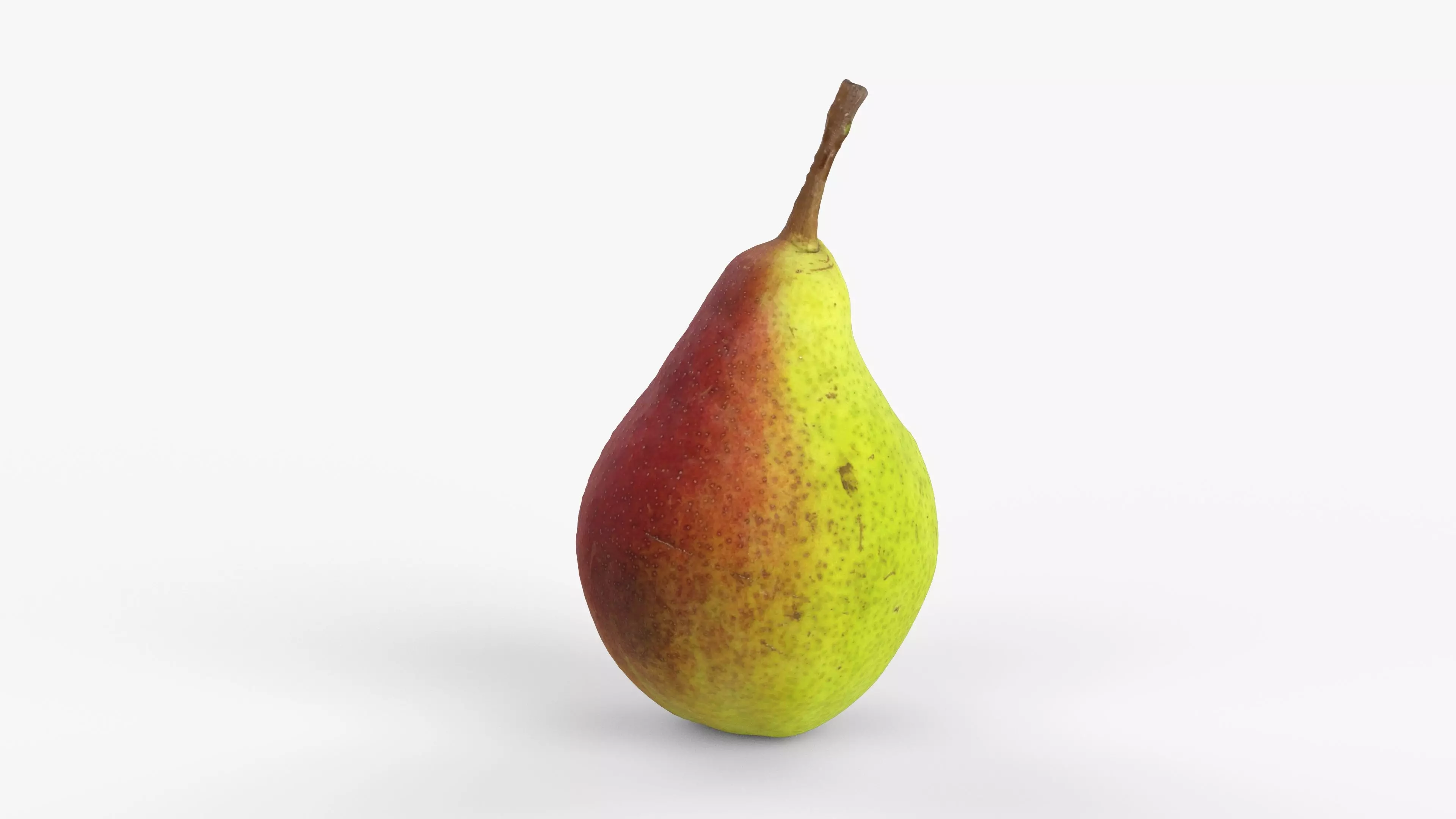 Photorealistic 3D scan of ripe pear Low-poly 3D model_4