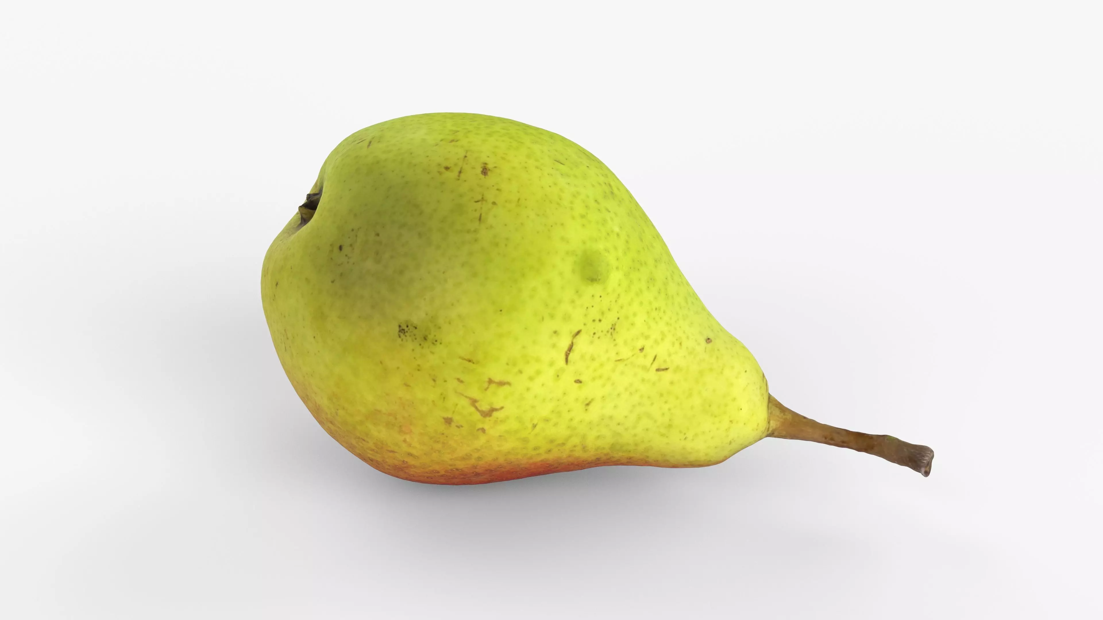 Photorealistic 3D scan of ripe pear Low-poly 3D model_2