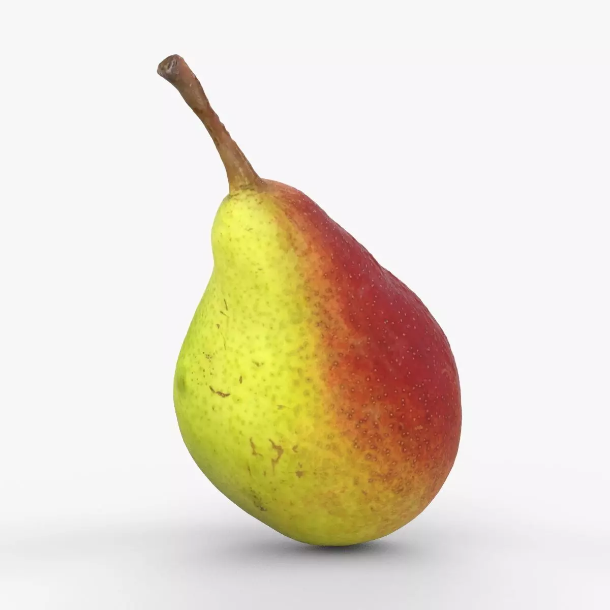 Photorealistic 3D scan of ripe pear Low-poly 3D model_0