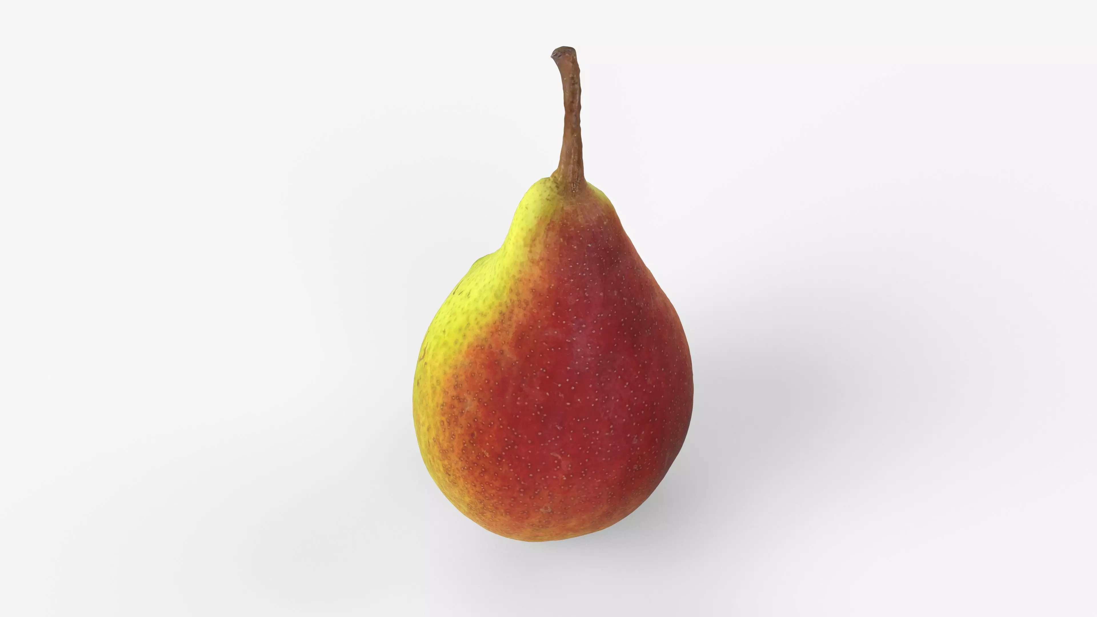 Photorealistic 3D scan of ripe pear Low-poly 3D model_1