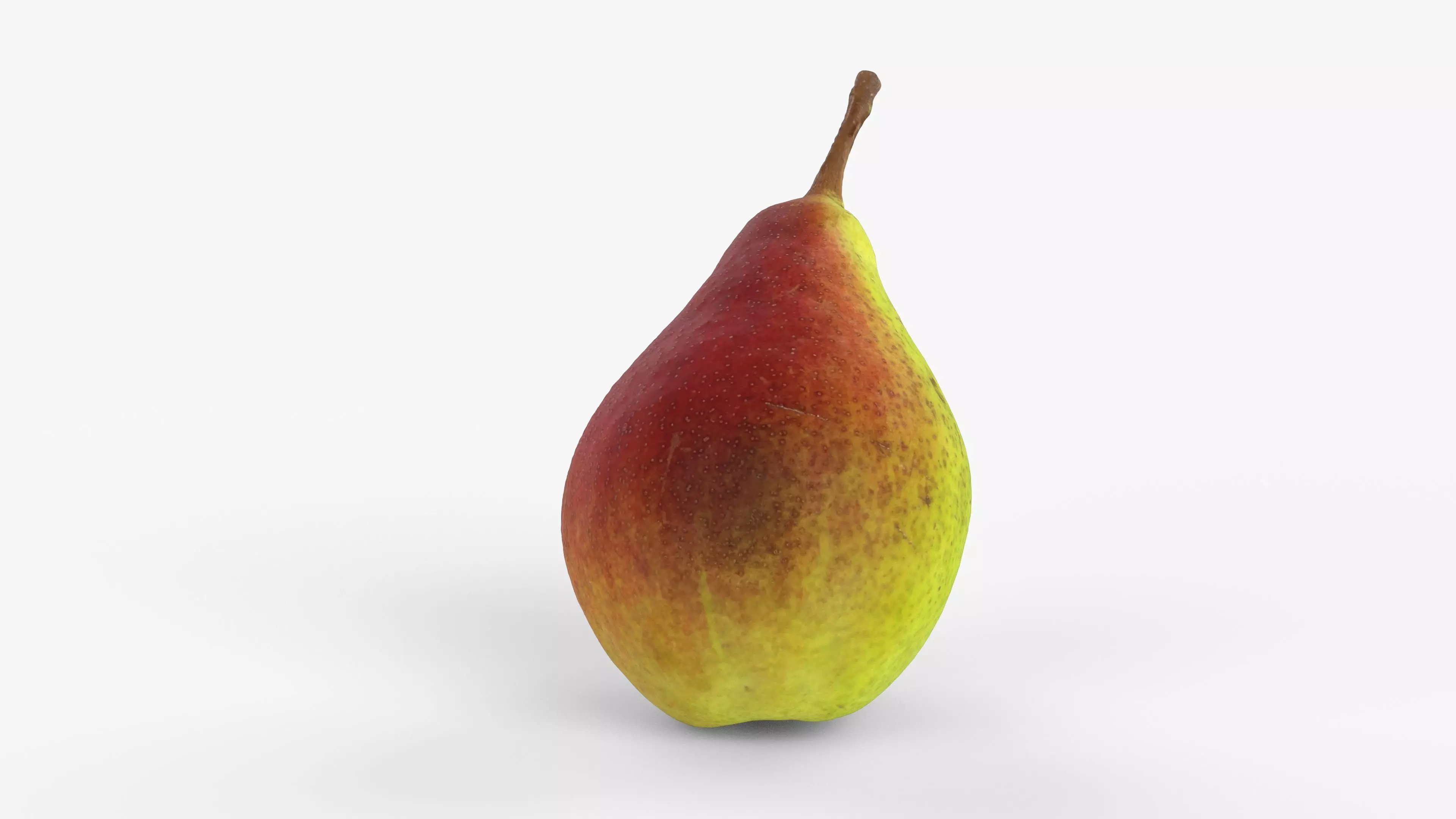 Photorealistic 3D scan of ripe pear Low-poly 3D model_7