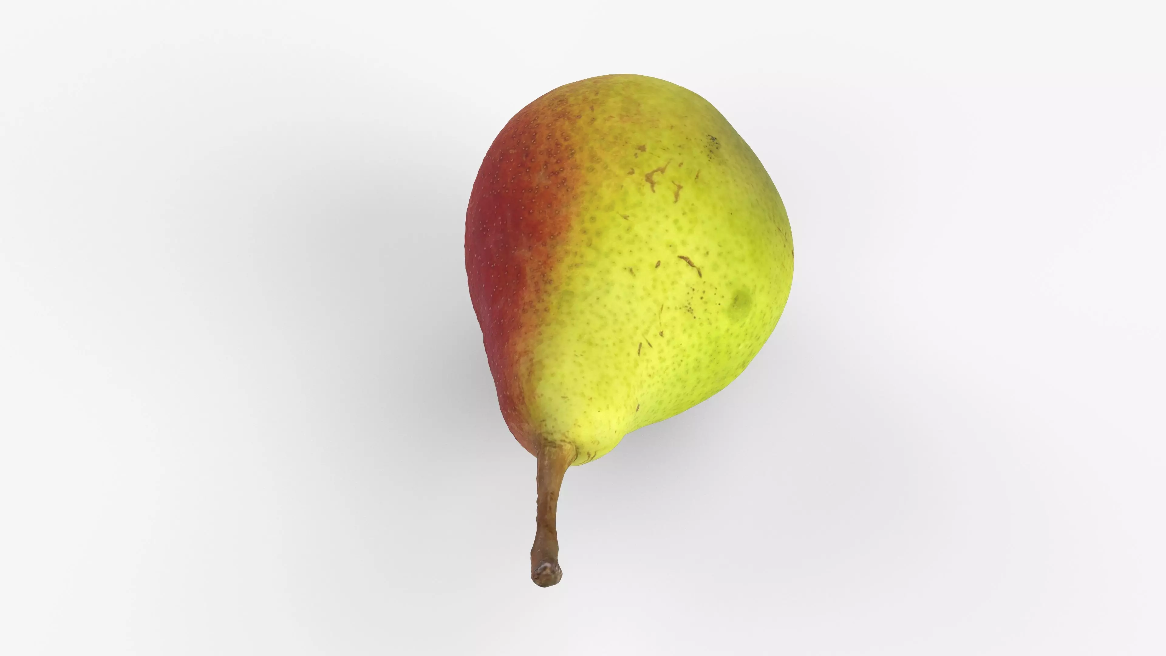 Photorealistic 3D scan of ripe pear Low-poly 3D model_9