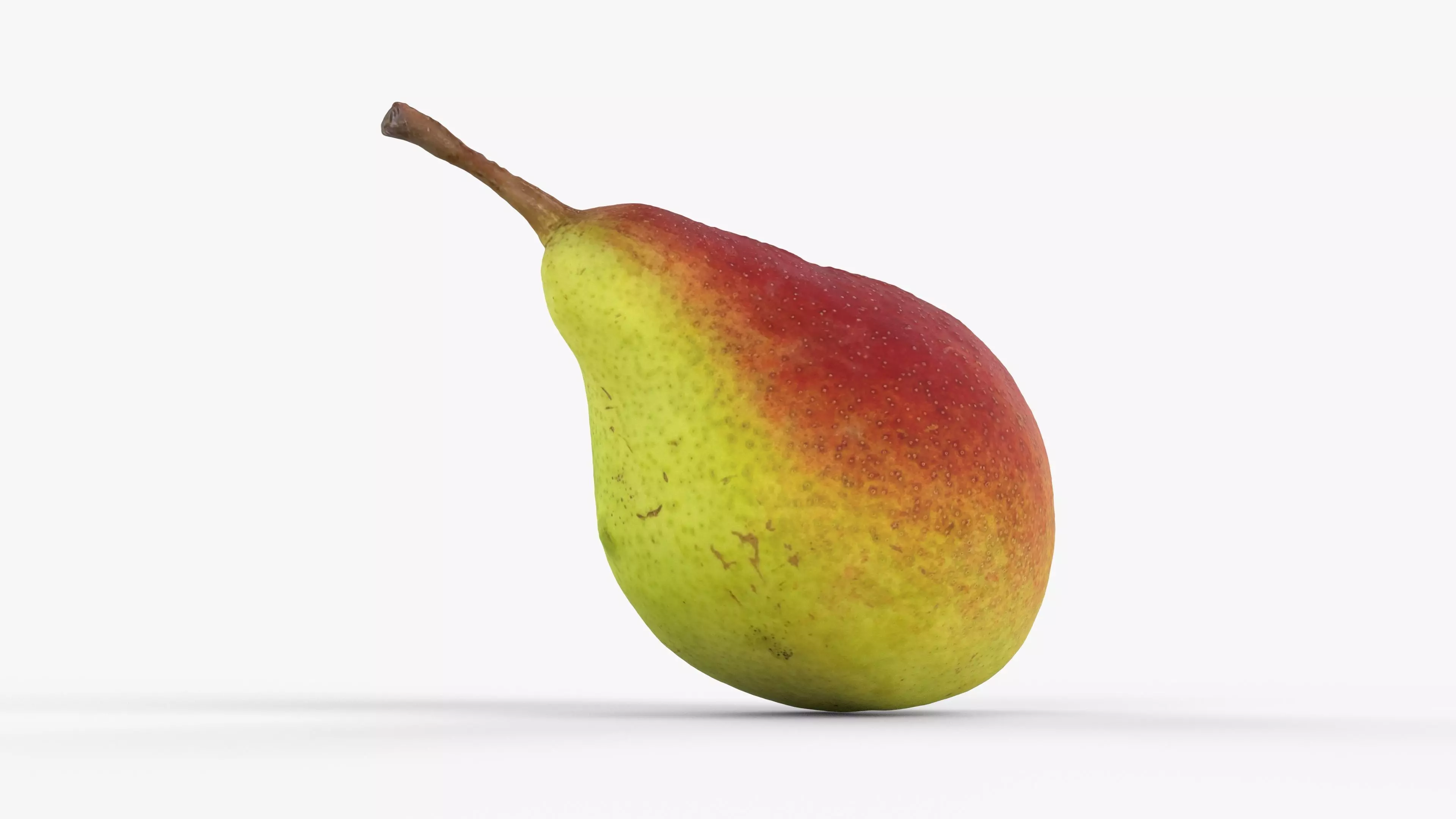 Photorealistic 3D scan of ripe pear Low-poly 3D model_6