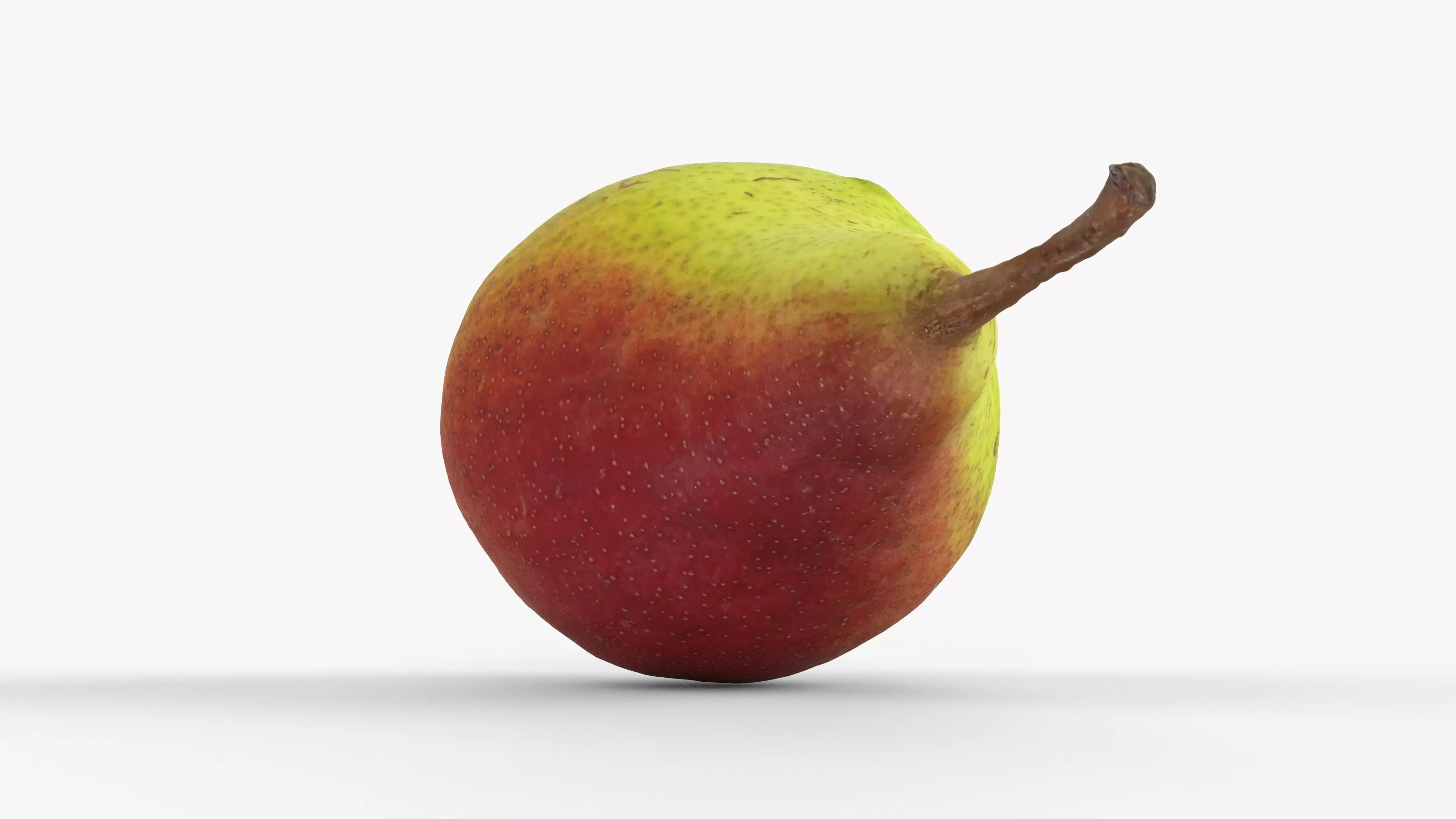 Photorealistic 3D scan of ripe pear Low-poly 3D model_10