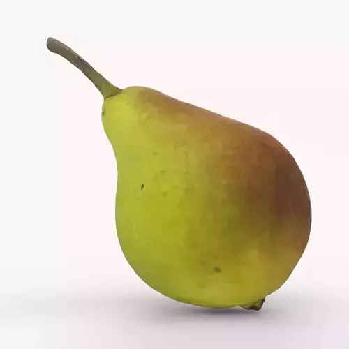 Photorealistic 3D scan of ripe pear