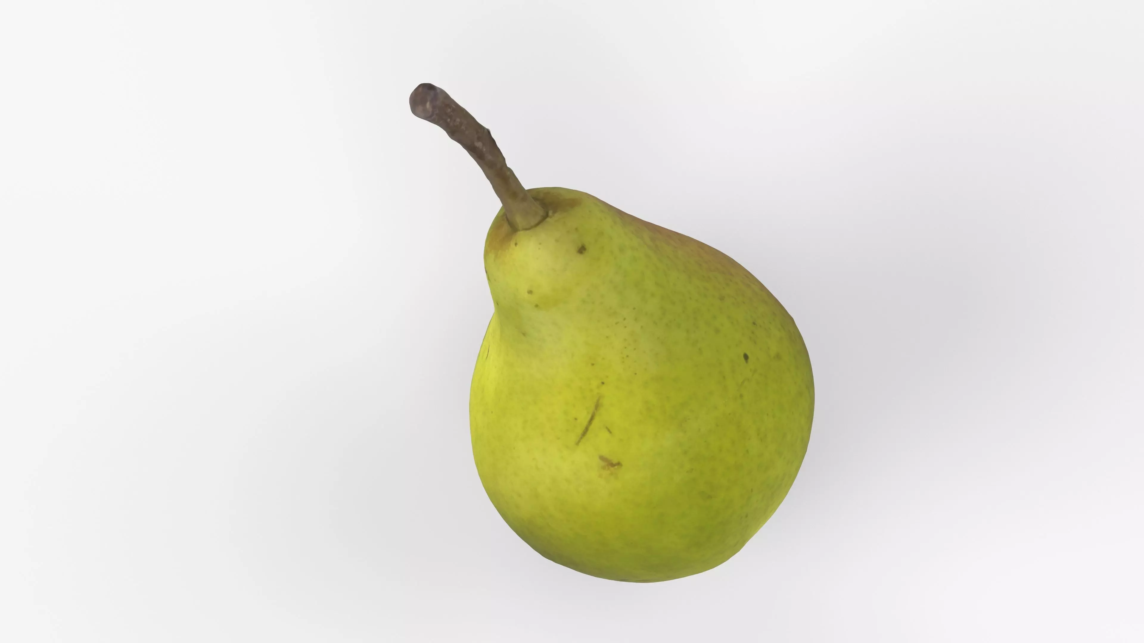 Photorealistic 3D scan of ripe pear Low-poly 3D model_1
