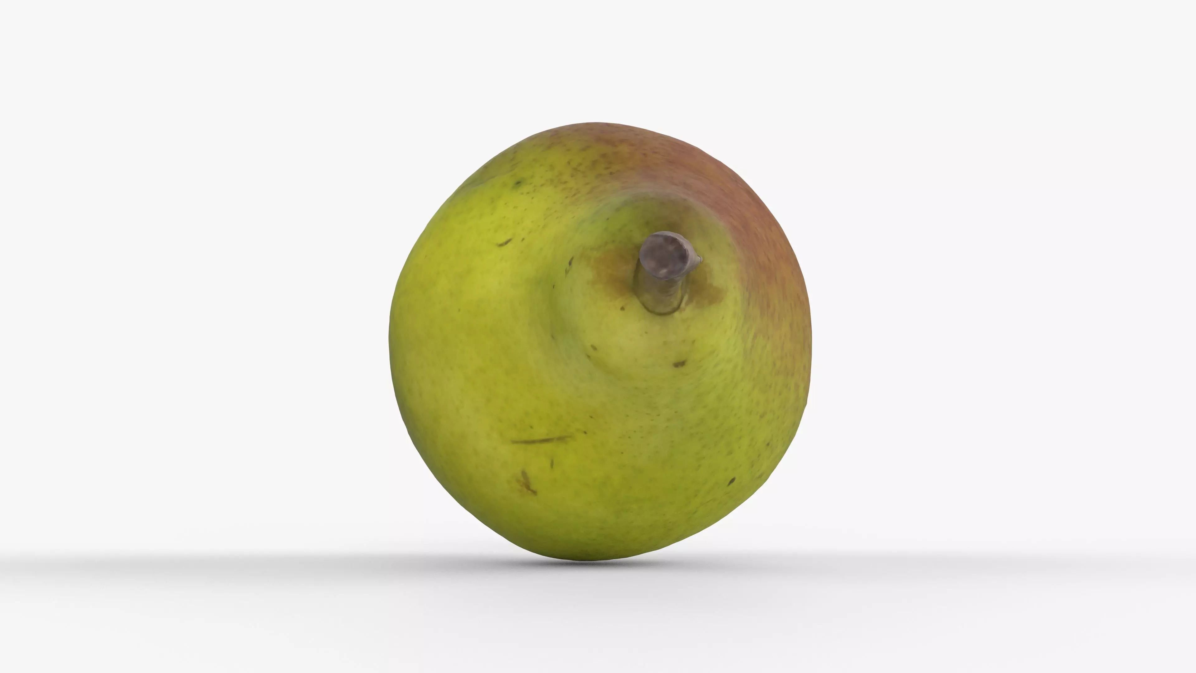 Photorealistic 3D scan of ripe pear Low-poly 3D model_2