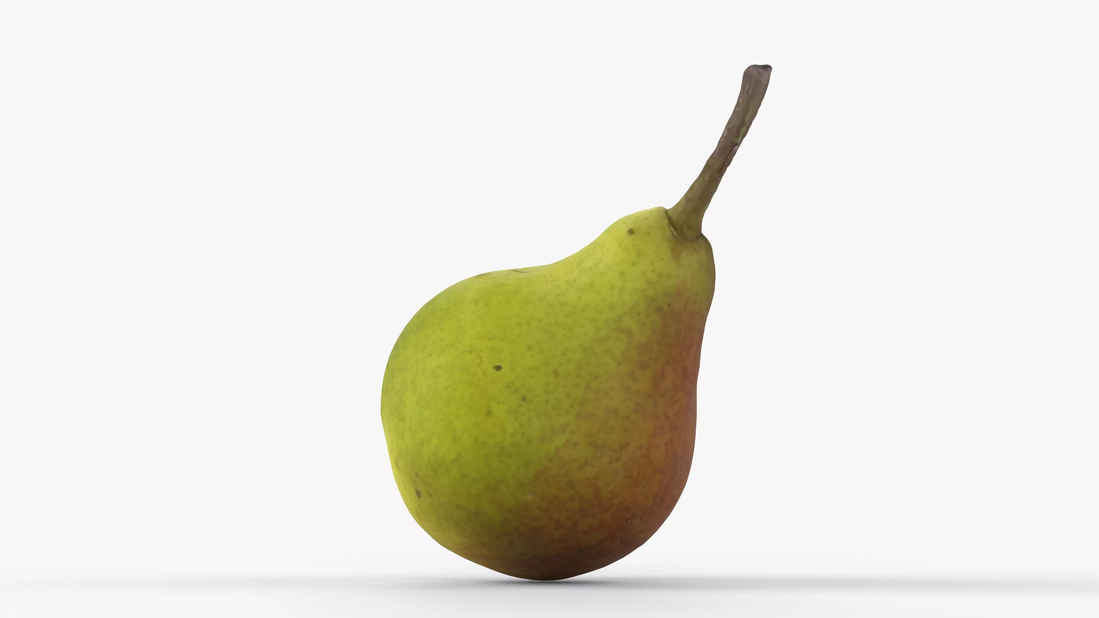 Photorealistic 3D scan of ripe pear Low-poly 3D model_6