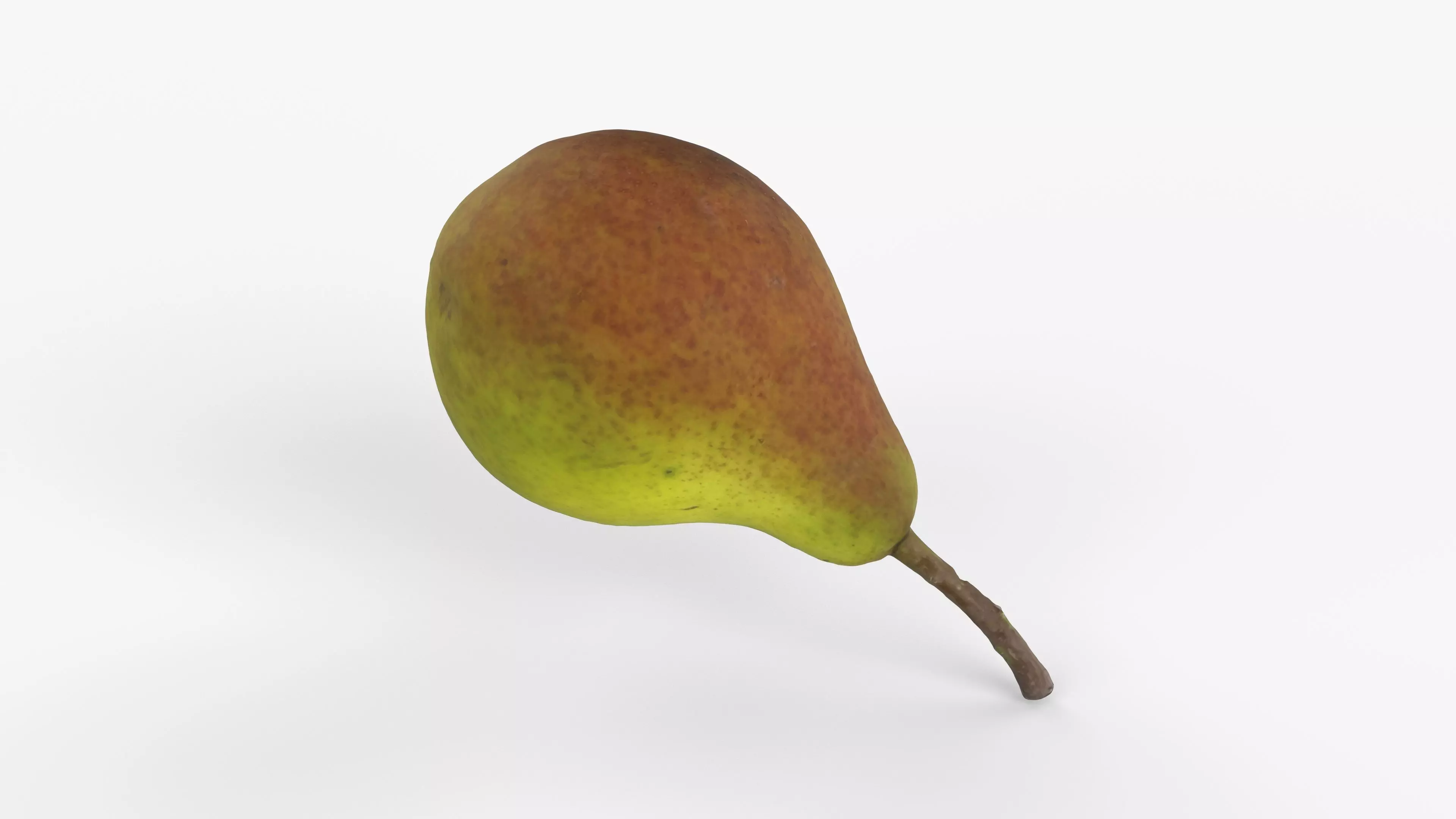 Photorealistic 3D scan of ripe pear Low-poly 3D model_11