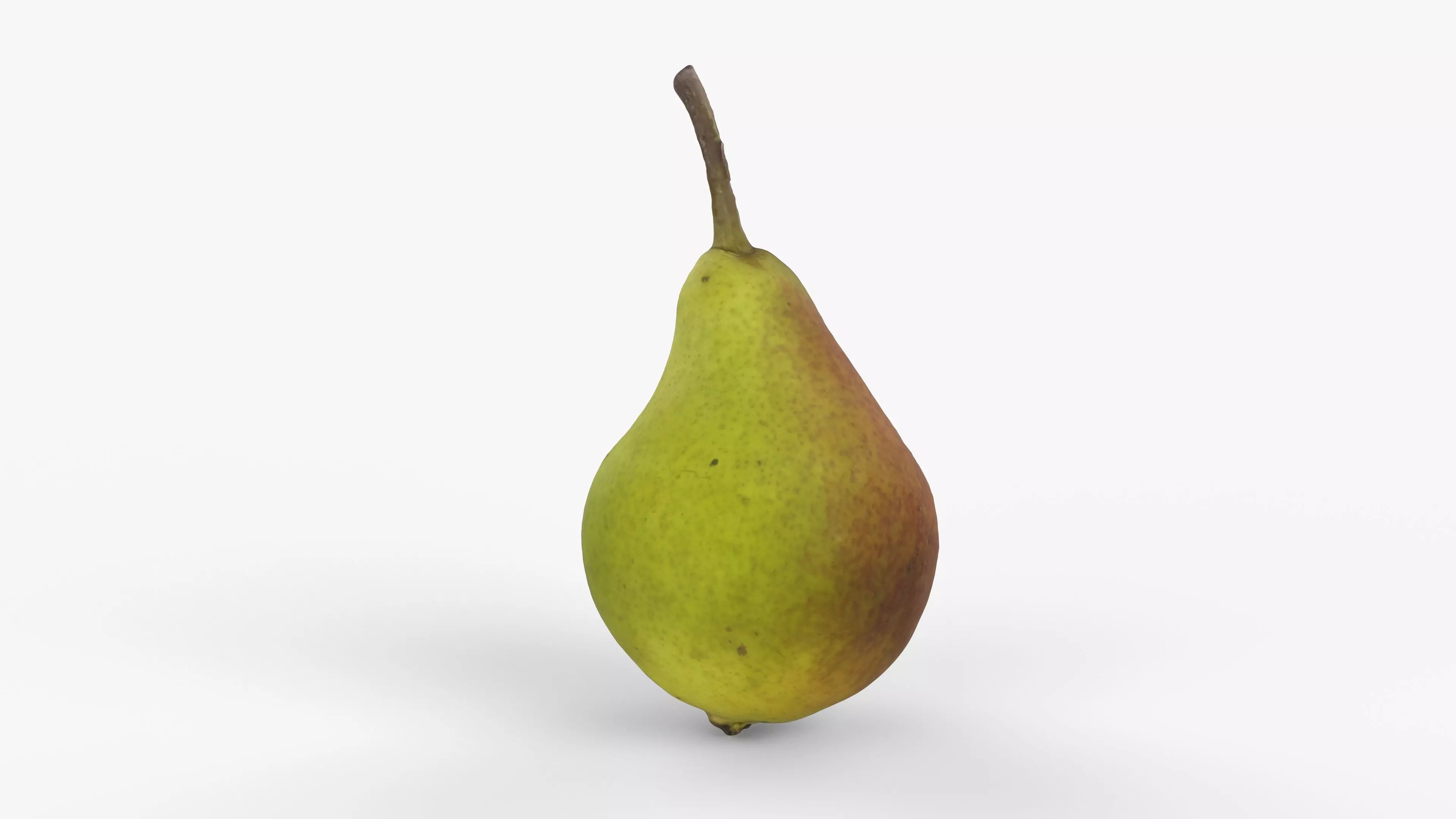 Photorealistic 3D scan of ripe pear Low-poly 3D model_8