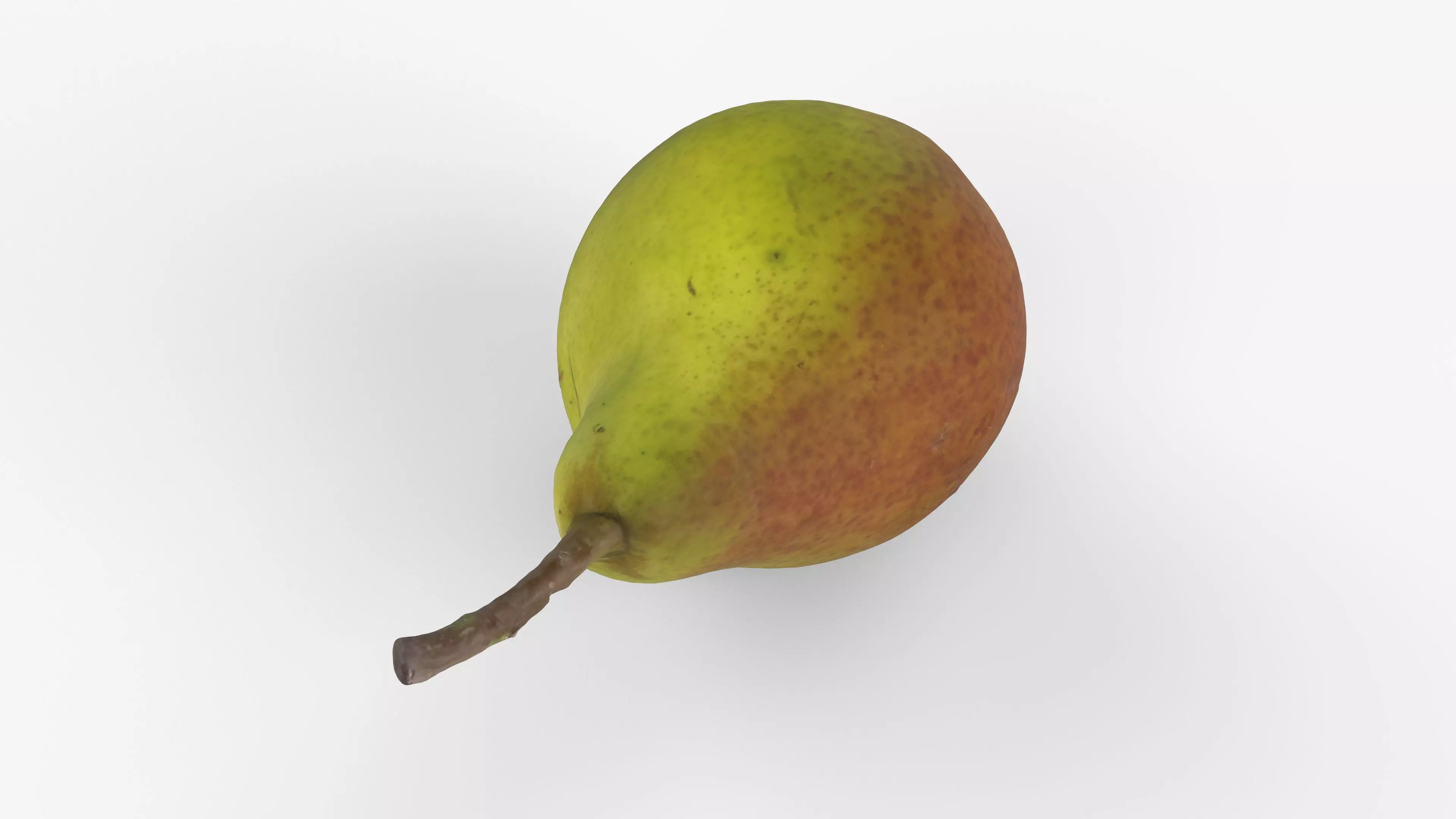 Photorealistic 3D scan of ripe pear Low-poly 3D model_4