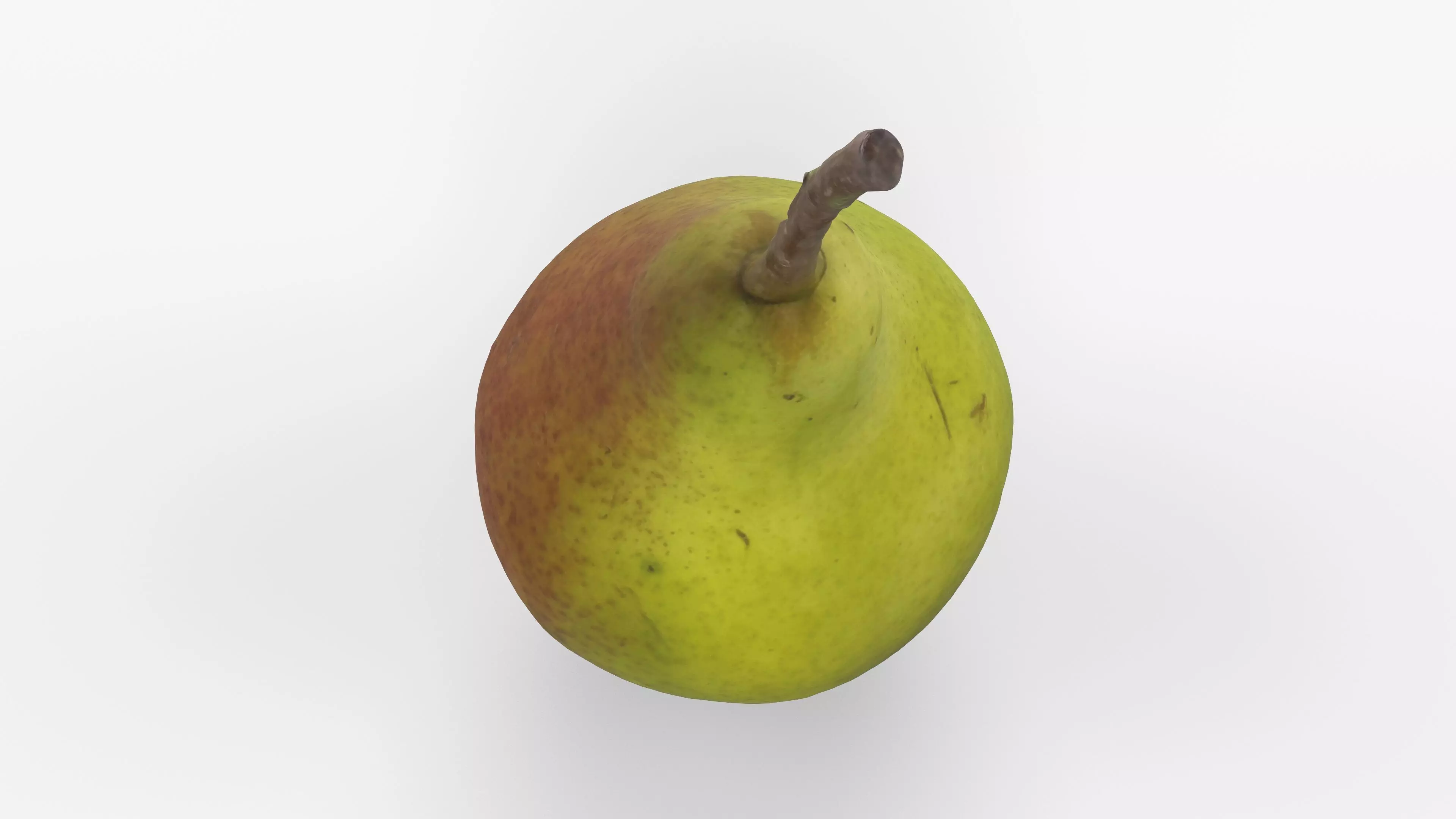 Photorealistic 3D scan of ripe pear Low-poly 3D model_5