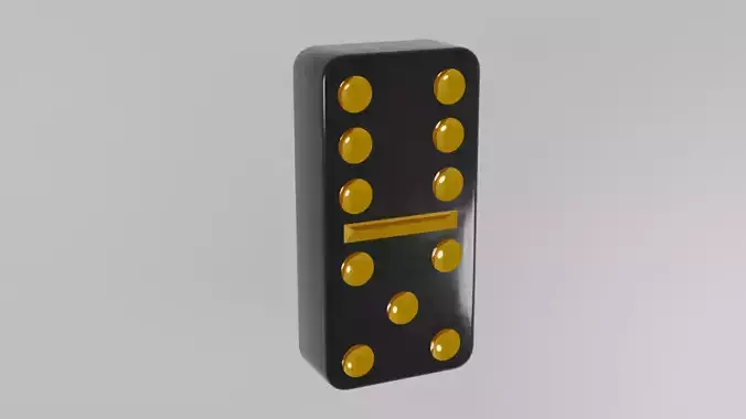 black and gold domino piece 27