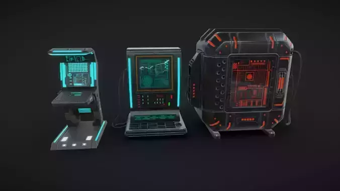 SciFi Terminals 26 Low-poly 3D model