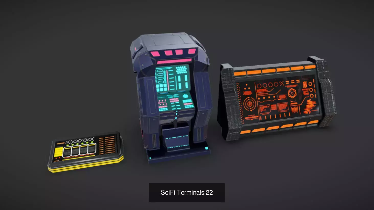 SciFi Terminals 3D Model Collection_5