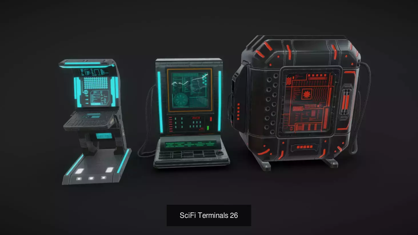 SciFi Terminals 3D Model Collection_9