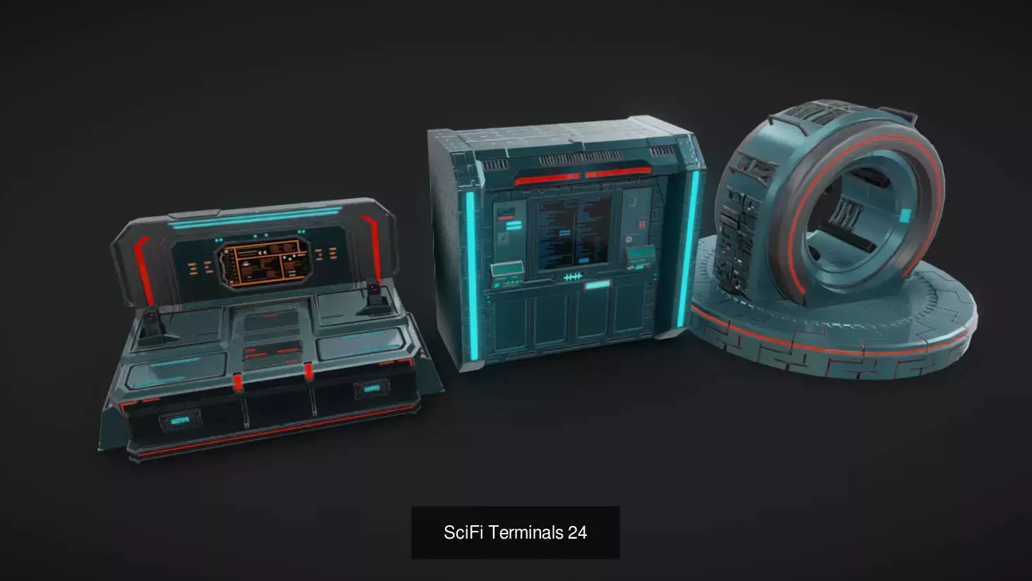 SciFi Terminals 3D Model Collection_7