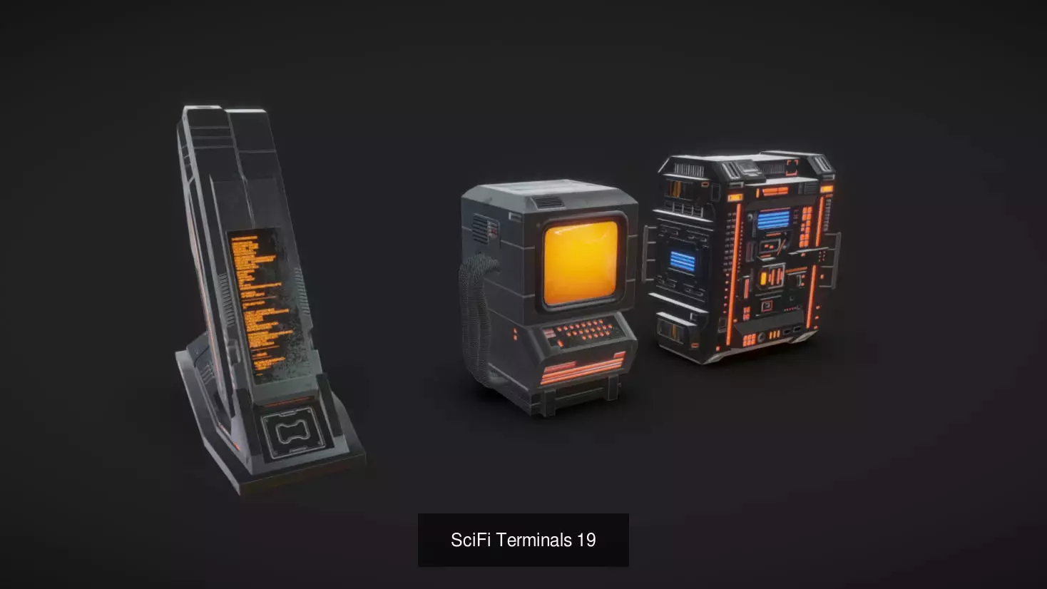 SciFi Terminals 3D Model Collection_2