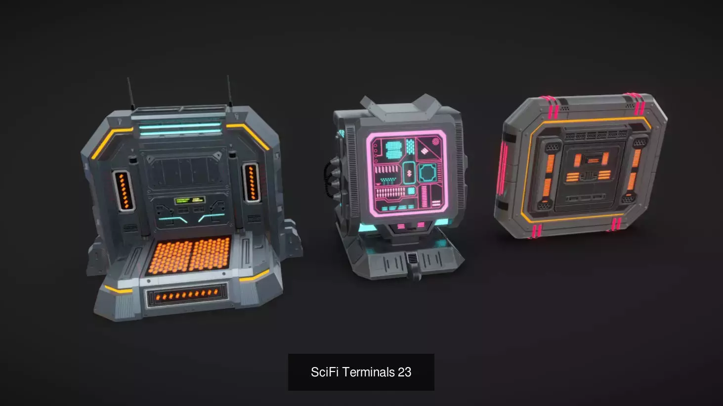 SciFi Terminals 3D Model Collection_6