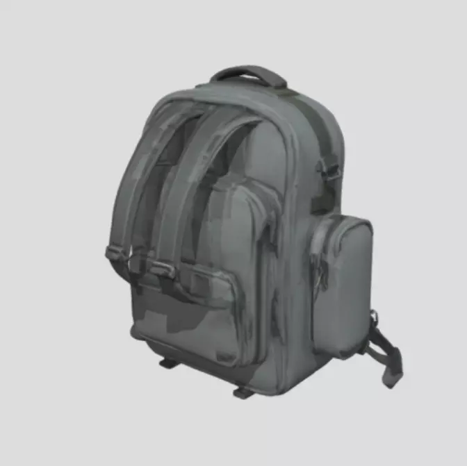 Mini backpack  3D model_2