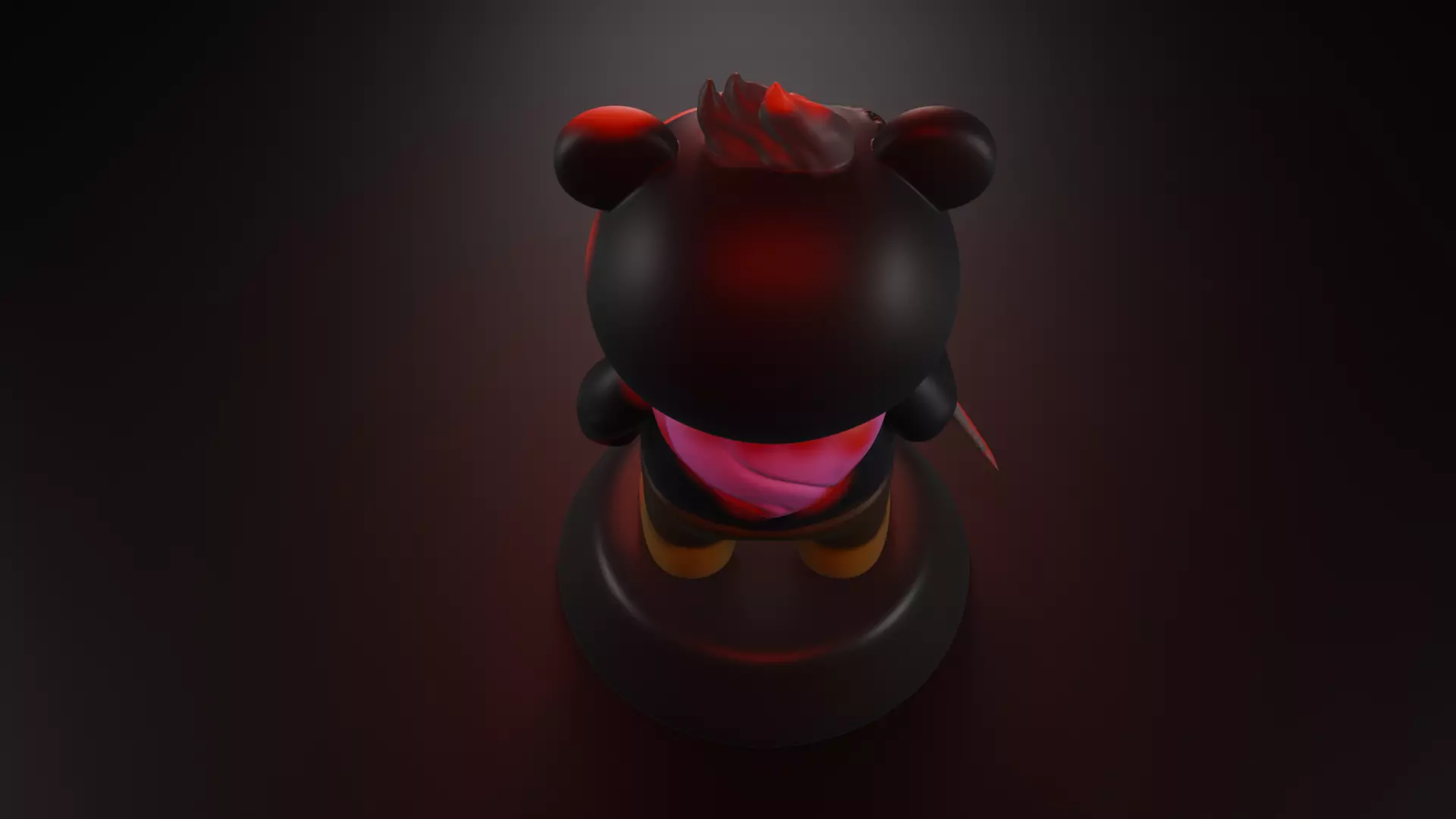 Kawaii Killer Bear Cute Assassin Bear 3D Printable Statue 3D print model_3