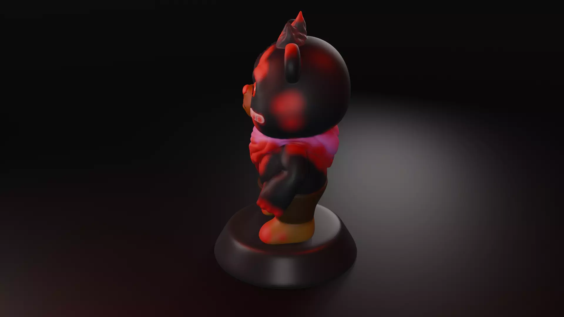 Kawaii Killer Bear Cute Assassin Bear 3D Printable Statue 3D print model_4