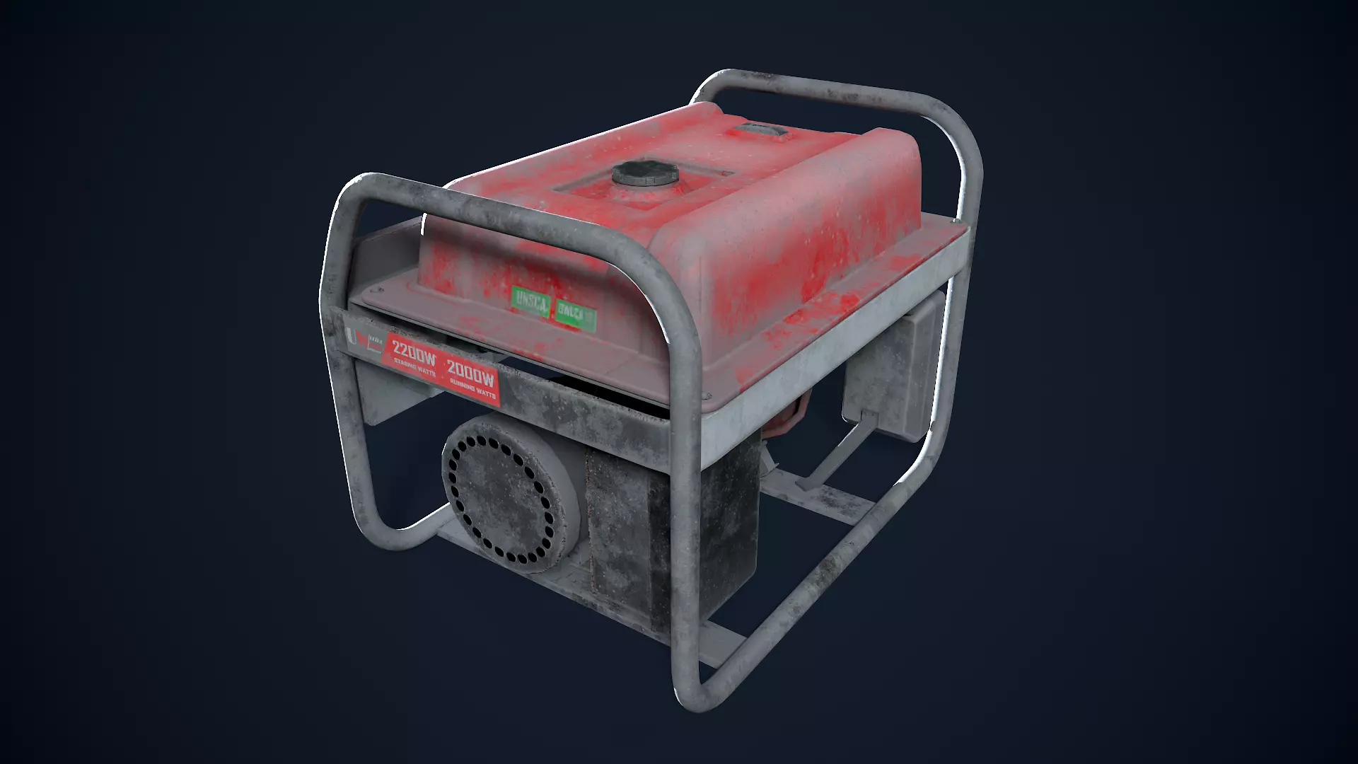 Dirty Petrol Generator 3D model 3D model_5