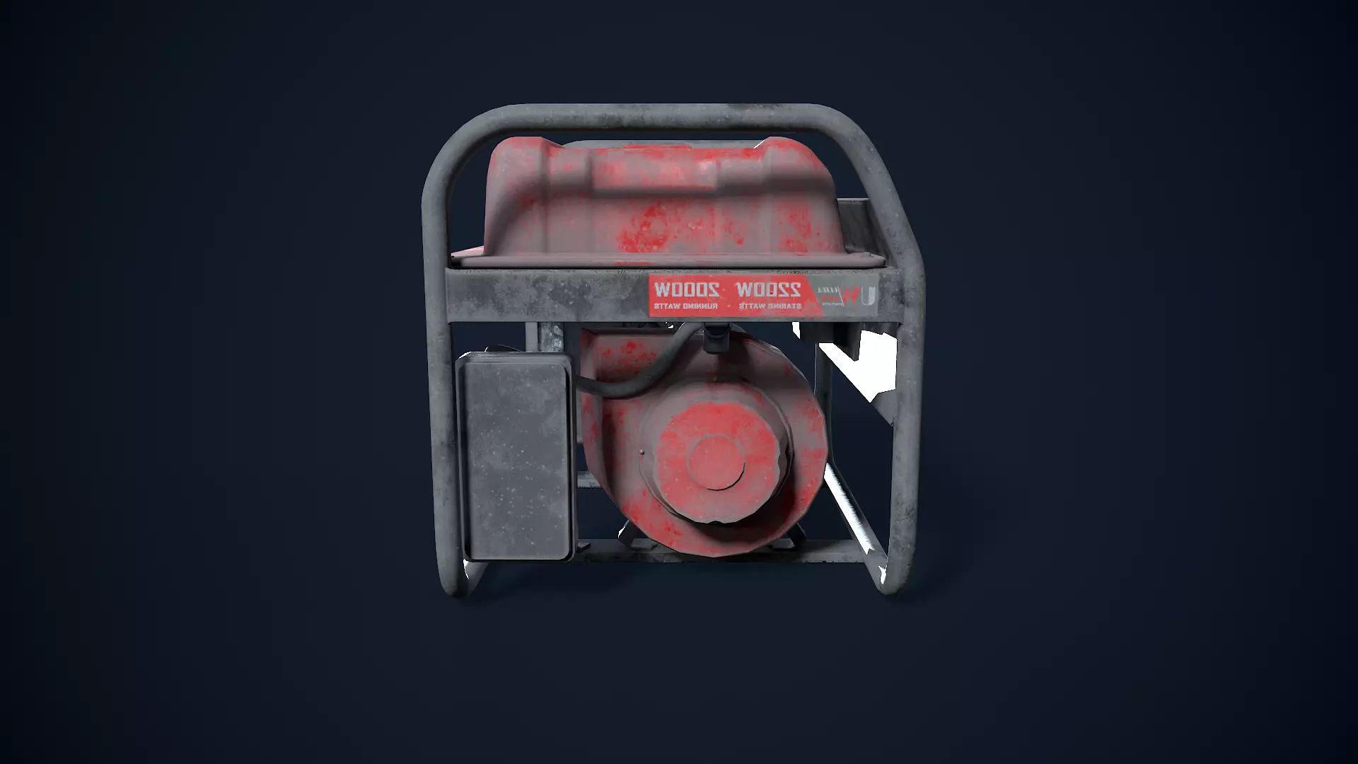 Dirty Petrol Generator 3D model 3D model_10