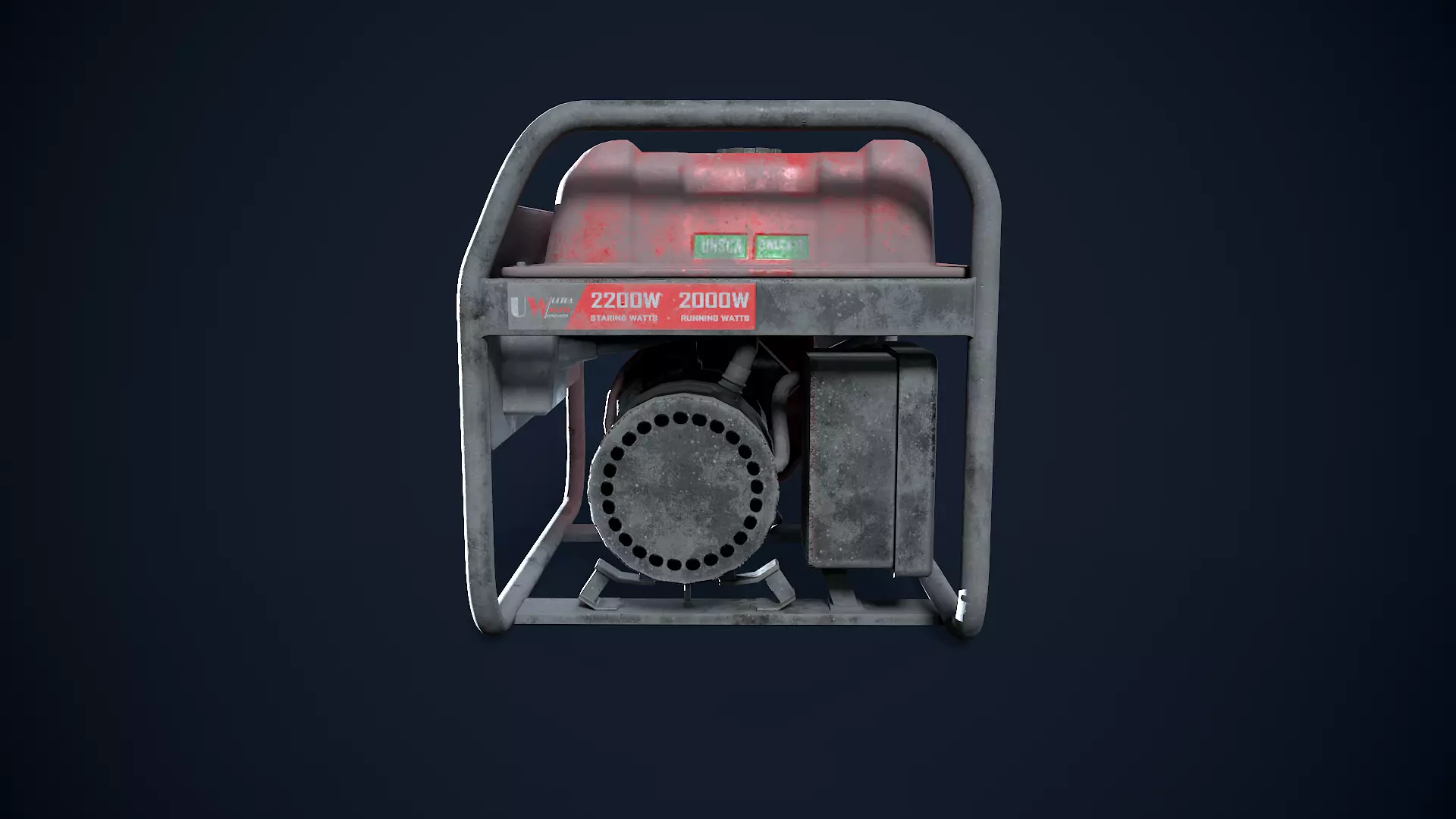 Dirty Petrol Generator 3D model 3D model_9