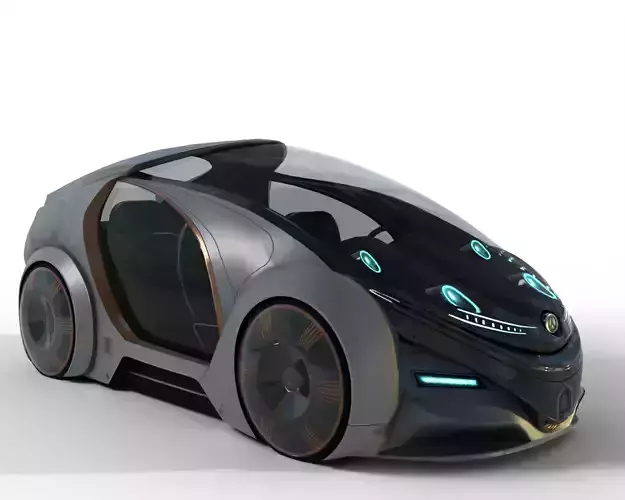 Futuristic Electric Concept Car