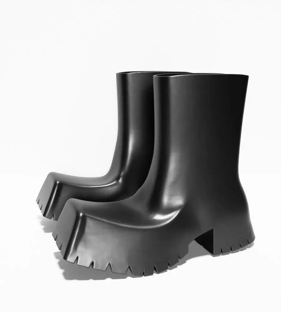 Bottega Veneta Puddle Boots chunky shoes Props Second Life toy 3D print model_5
