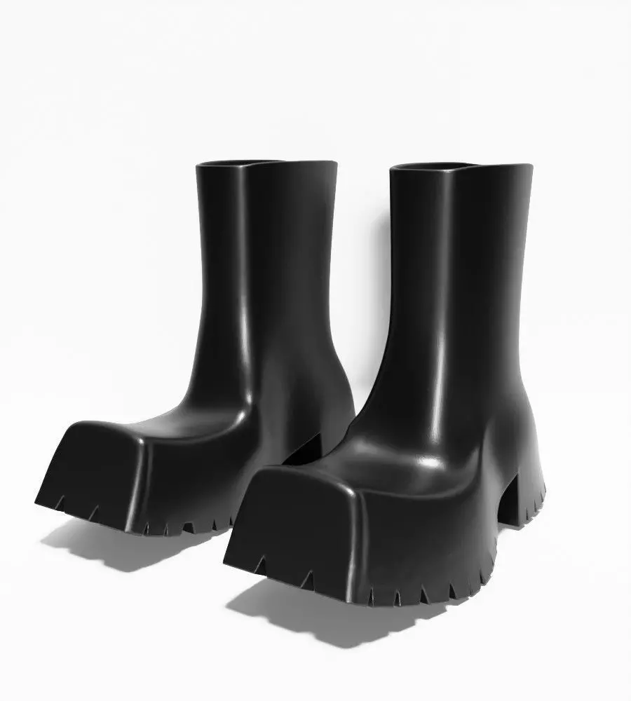 Bottega Veneta Puddle Boots chunky shoes Props Second Life toy 3D print model_3