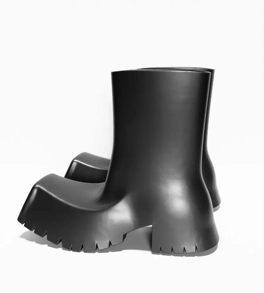 Bottega Veneta Puddle Boots chunky shoes Props Second Life toy 3D print model_7