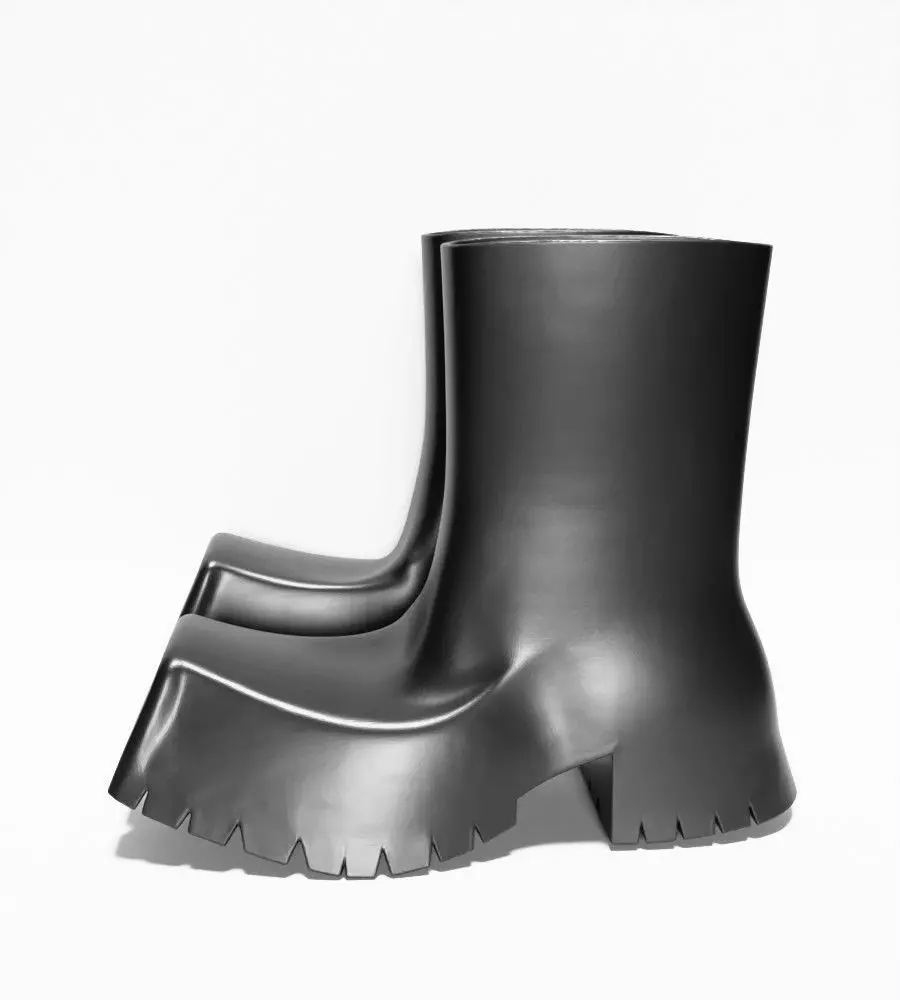 Bottega Veneta Puddle Boots chunky shoes Props Second Life toy 3D print model_6