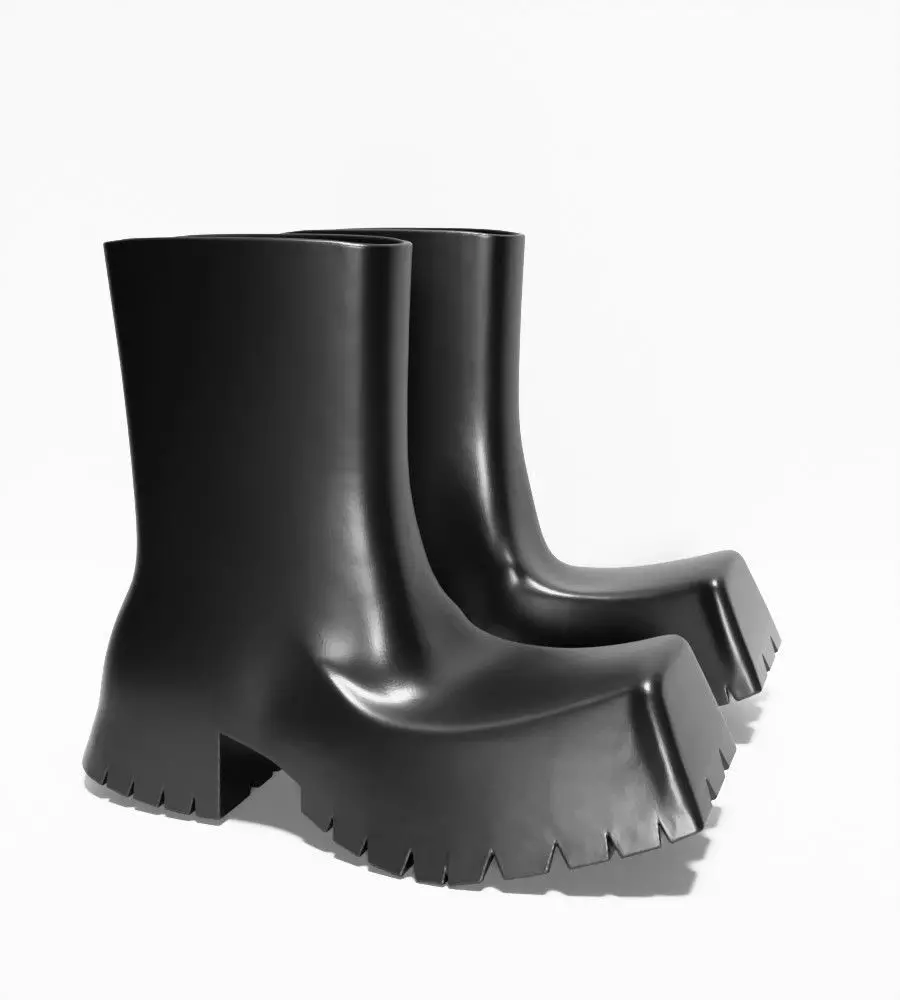 Bottega Veneta Puddle Boots chunky shoes Props Second Life toy 3D print model_18