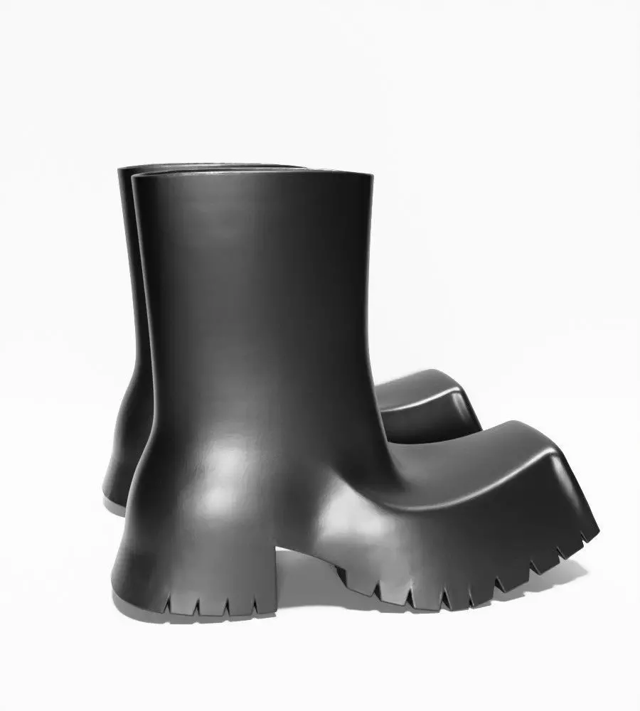 Bottega Veneta Puddle Boots chunky shoes Props Second Life toy 3D print model_16