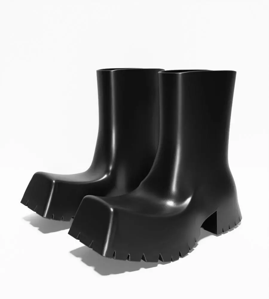 Bottega Veneta Puddle Boots chunky shoes Props Second Life toy 3D print model_4