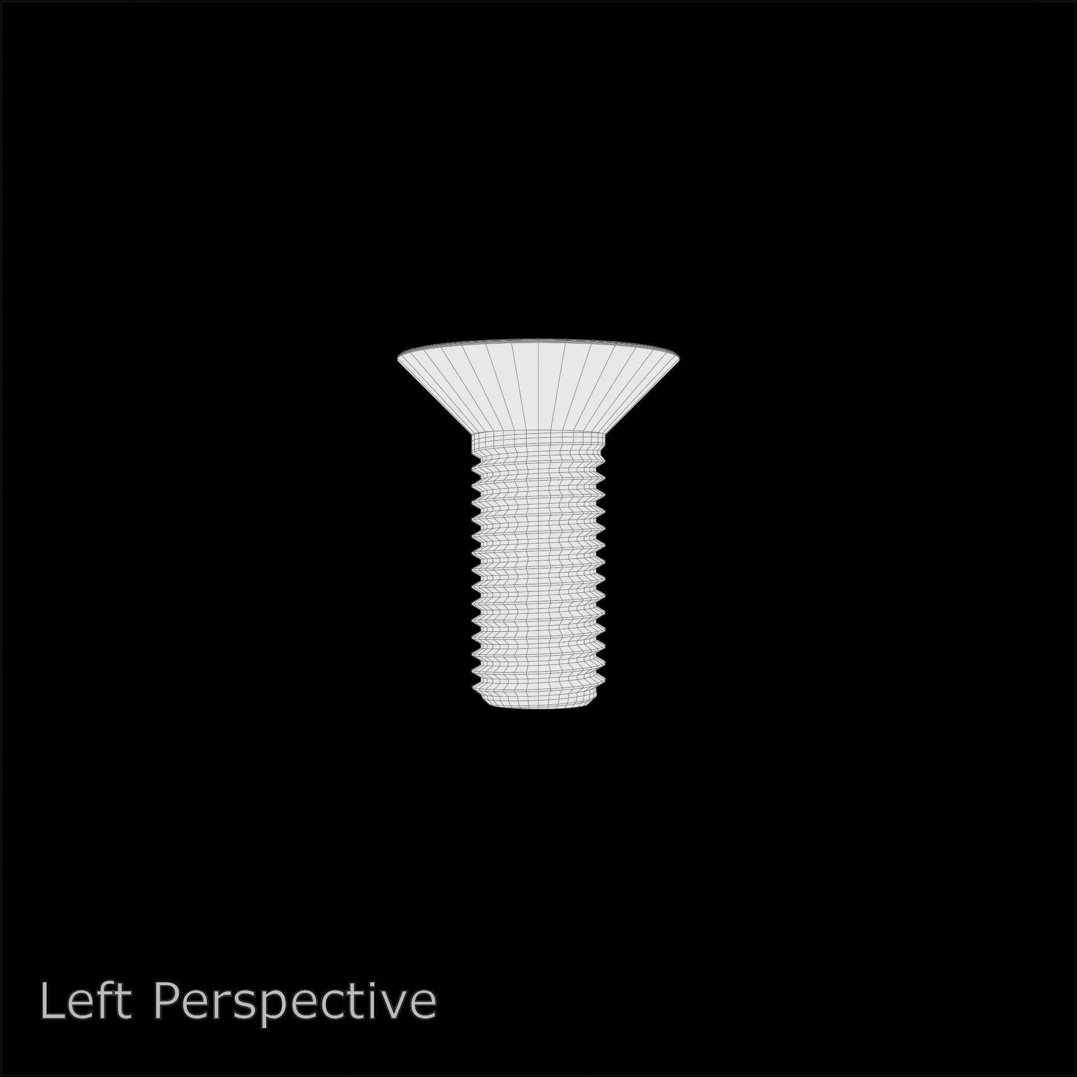 Steel Stained M6 Bolt Allen Counter Sink PBR 4K 3D model_10