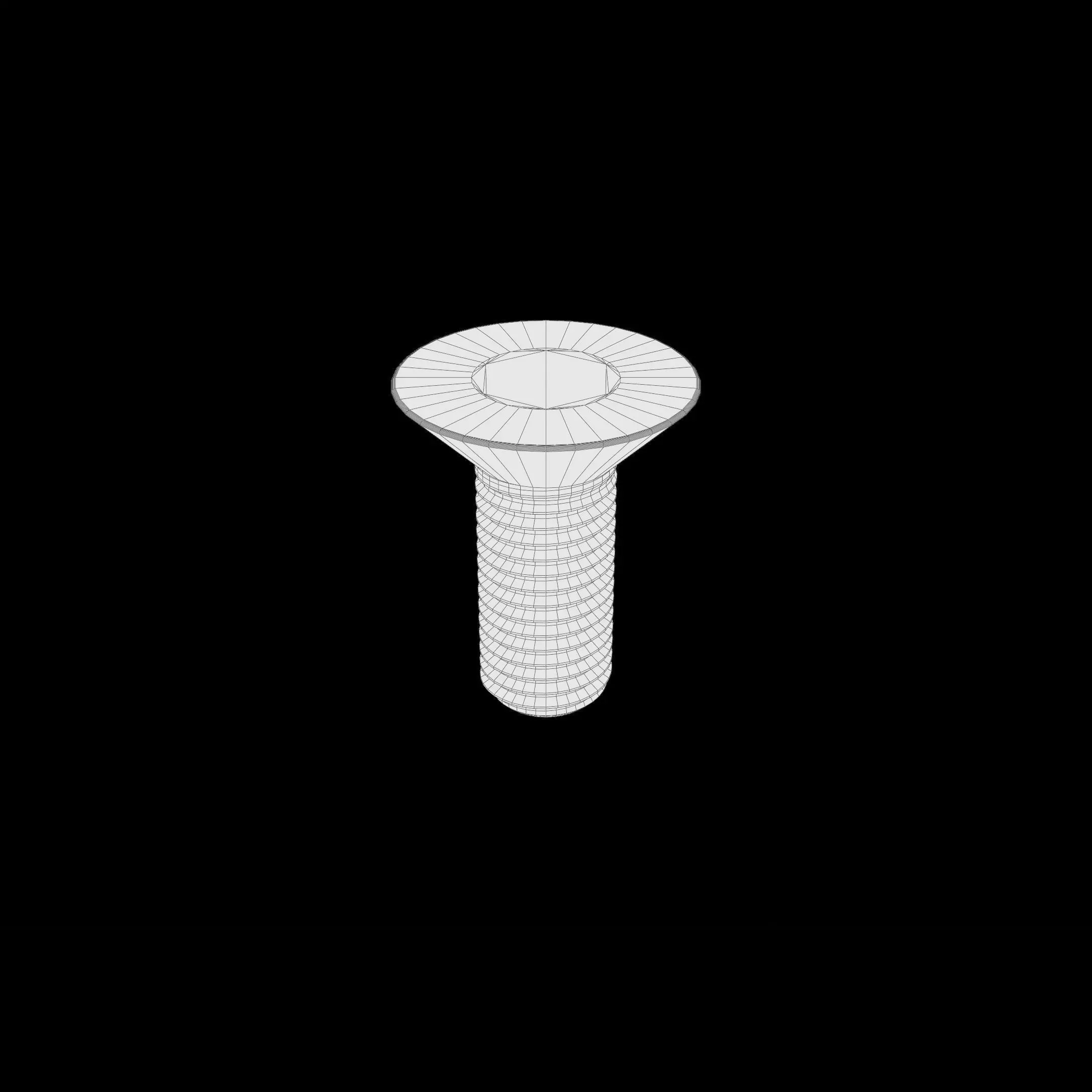 Steel Stained M6 Bolt Allen Counter Sink PBR 4K 3D model_7