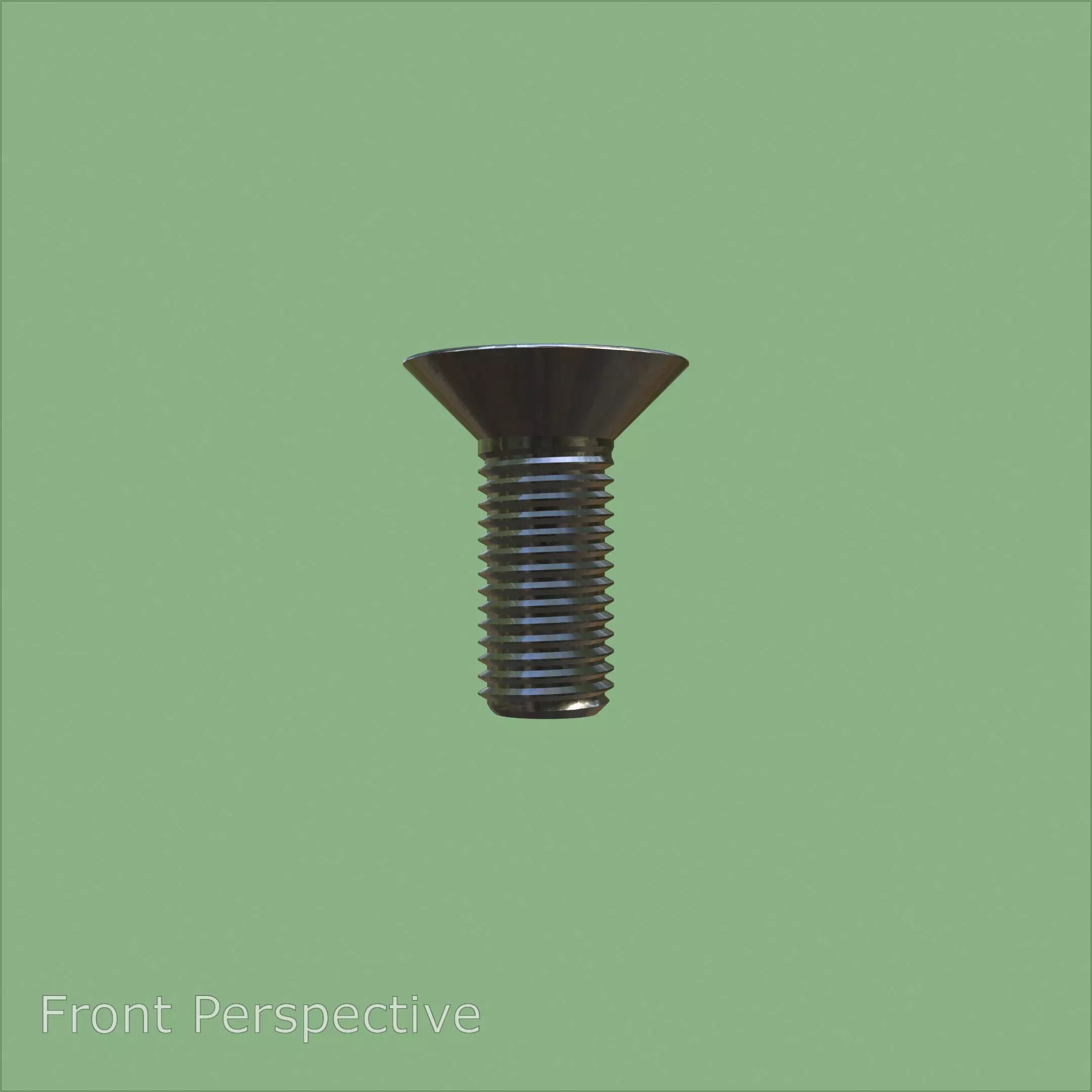 Steel Stained M6 Bolt Allen Counter Sink PBR 4K 3D model_1