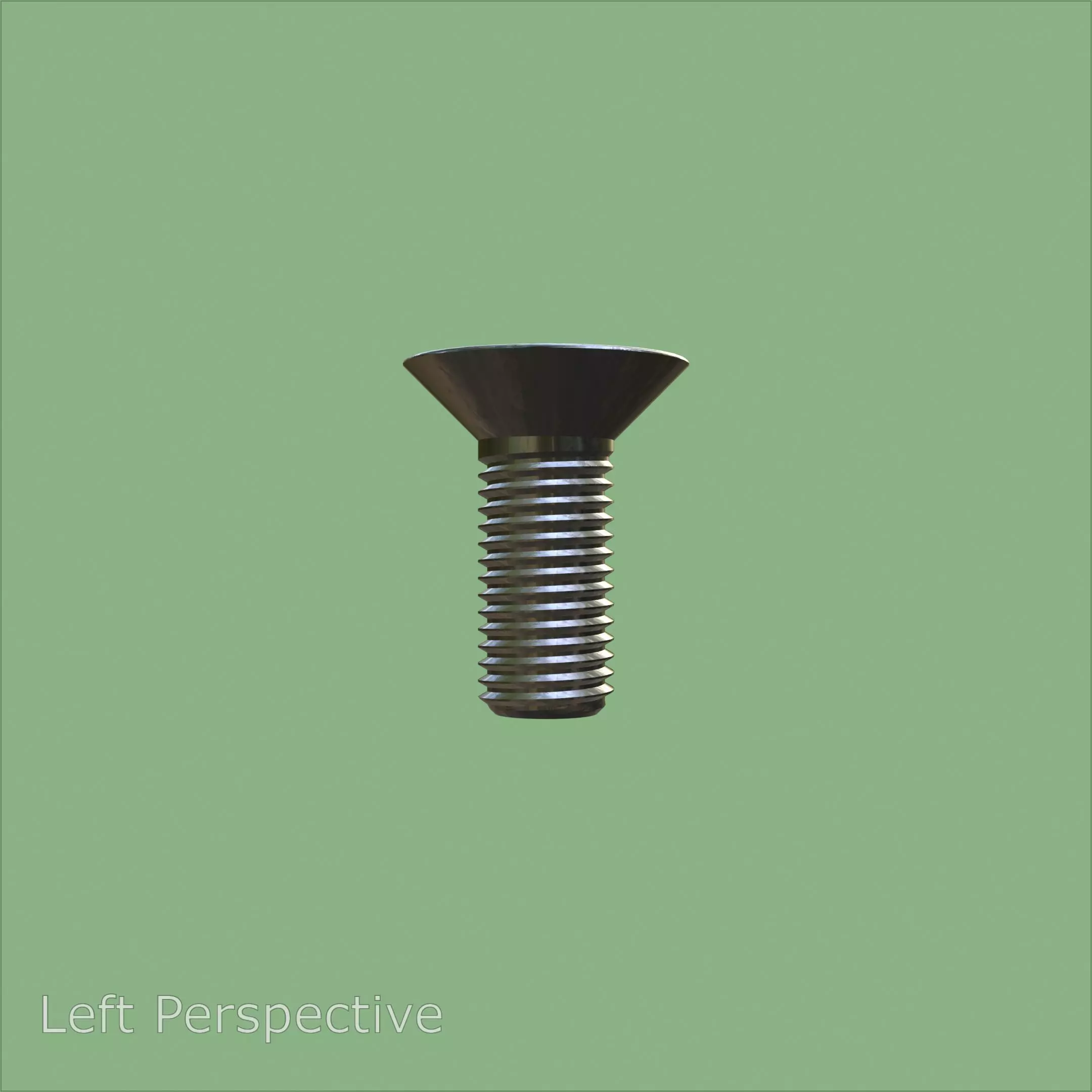 Steel Stained M6 Bolt Allen Counter Sink PBR 4K 3D model_3