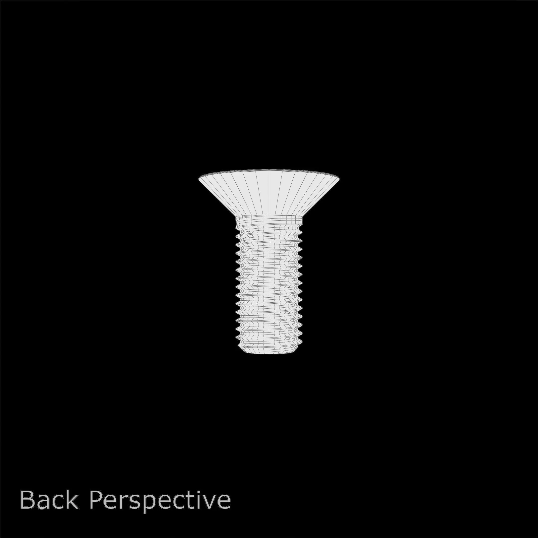 Steel Stained M6 Bolt Allen Counter Sink PBR 4K 3D model_9