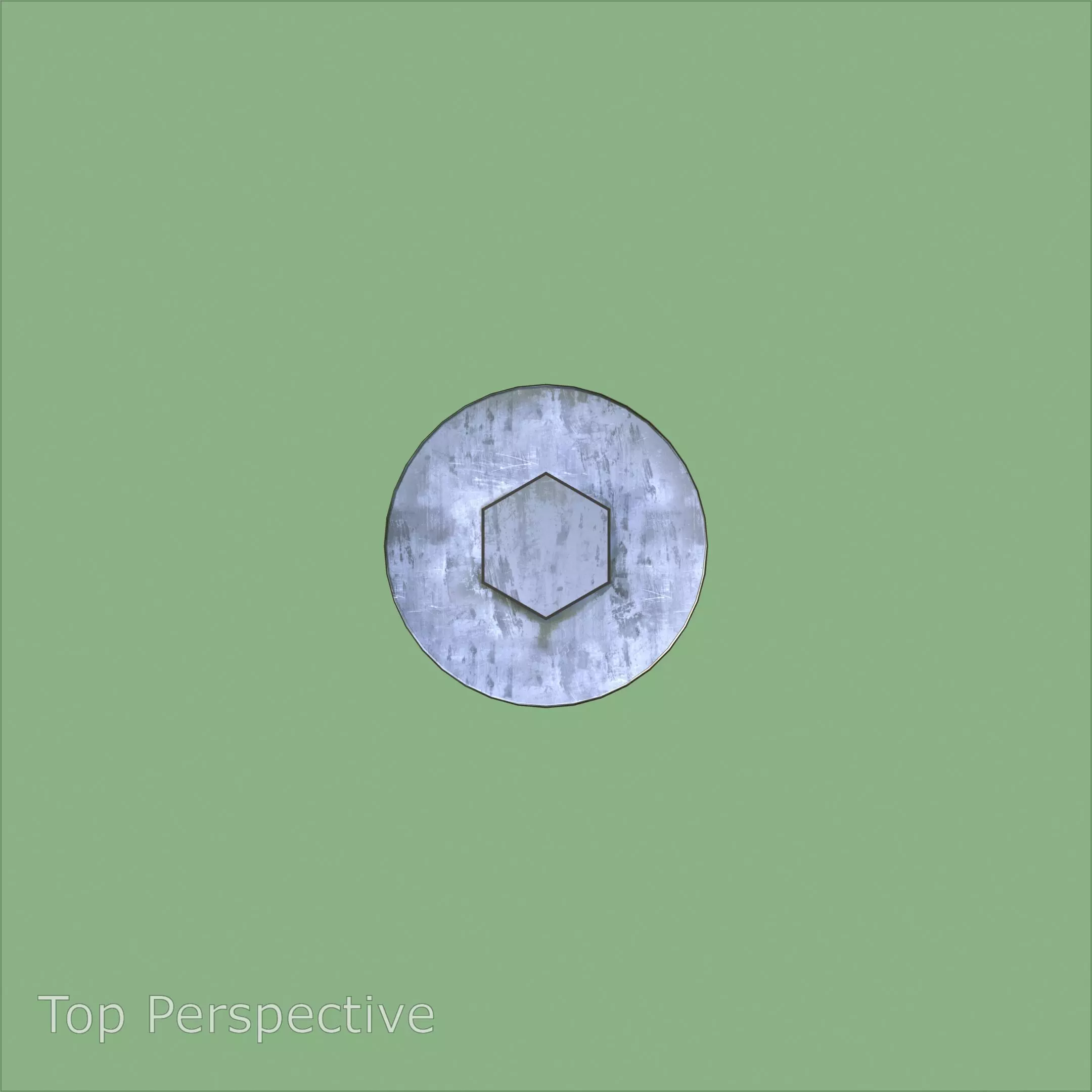 Steel Stained M6 Bolt Allen Counter Sink PBR 4K 3D model_6