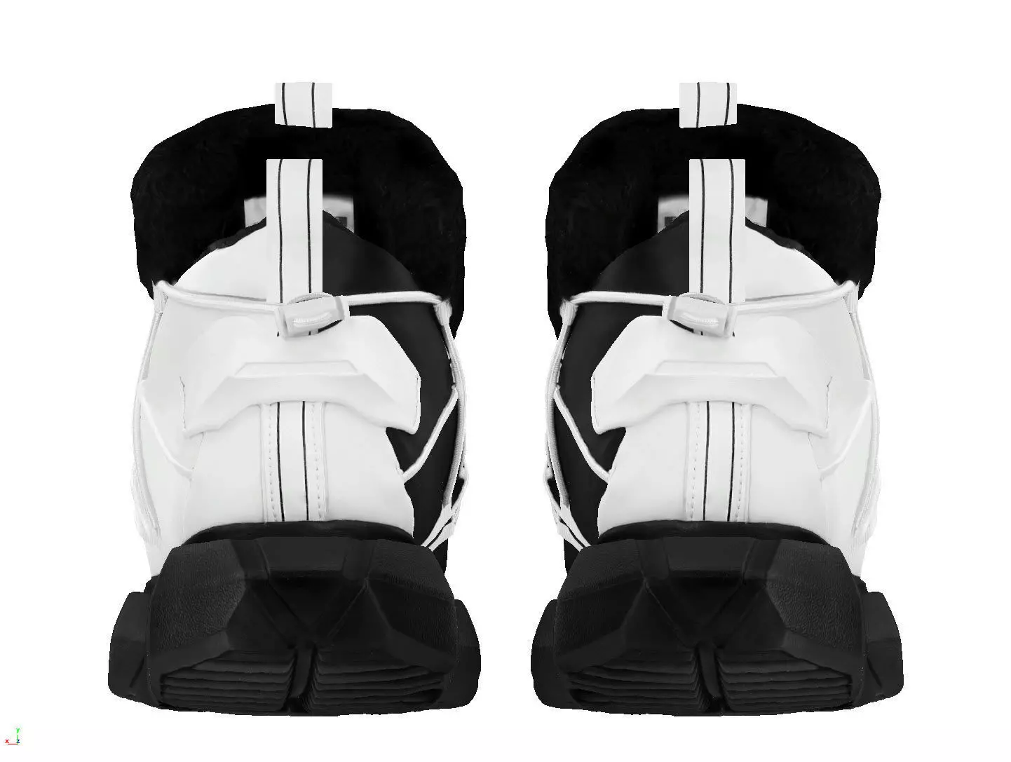 Cyberpunk fashion sneaker 6 Urban Techwear scifi future shoes Low-poly 3D model_5