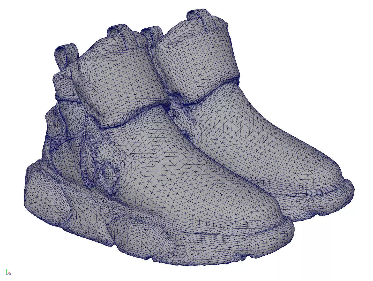 Cyberpunk fashion sneaker 6 Urban Techwear scifi future shoes Low-poly 3D model_8