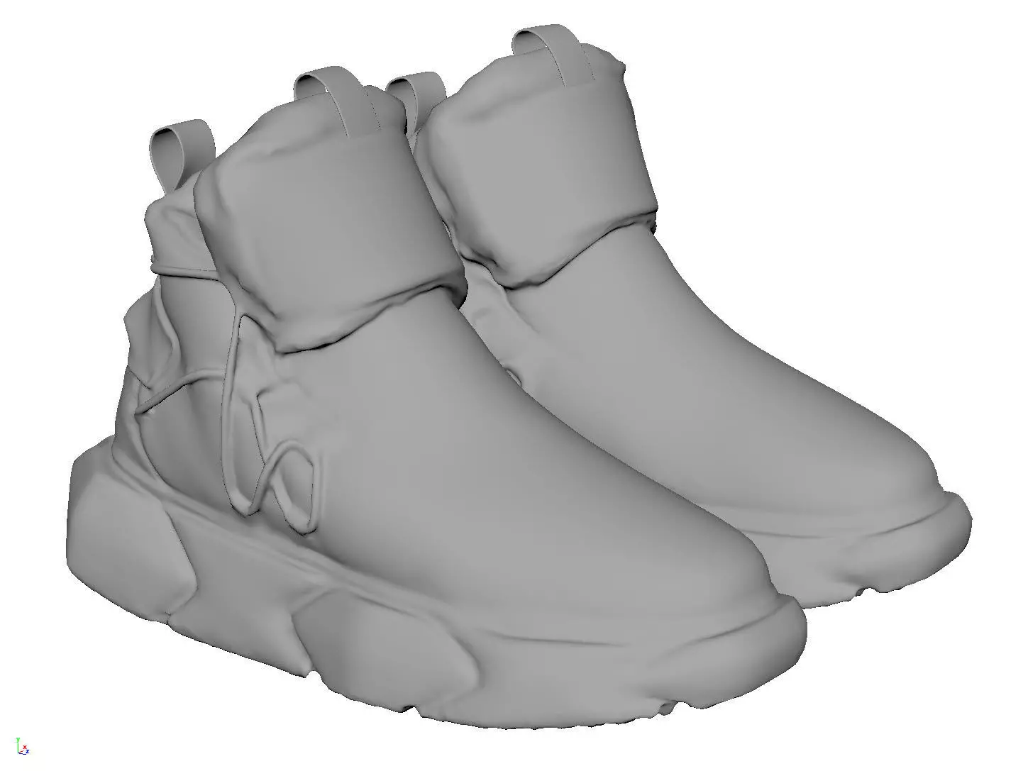 Cyberpunk fashion sneaker 6 Urban Techwear scifi future shoes Low-poly 3D model_9