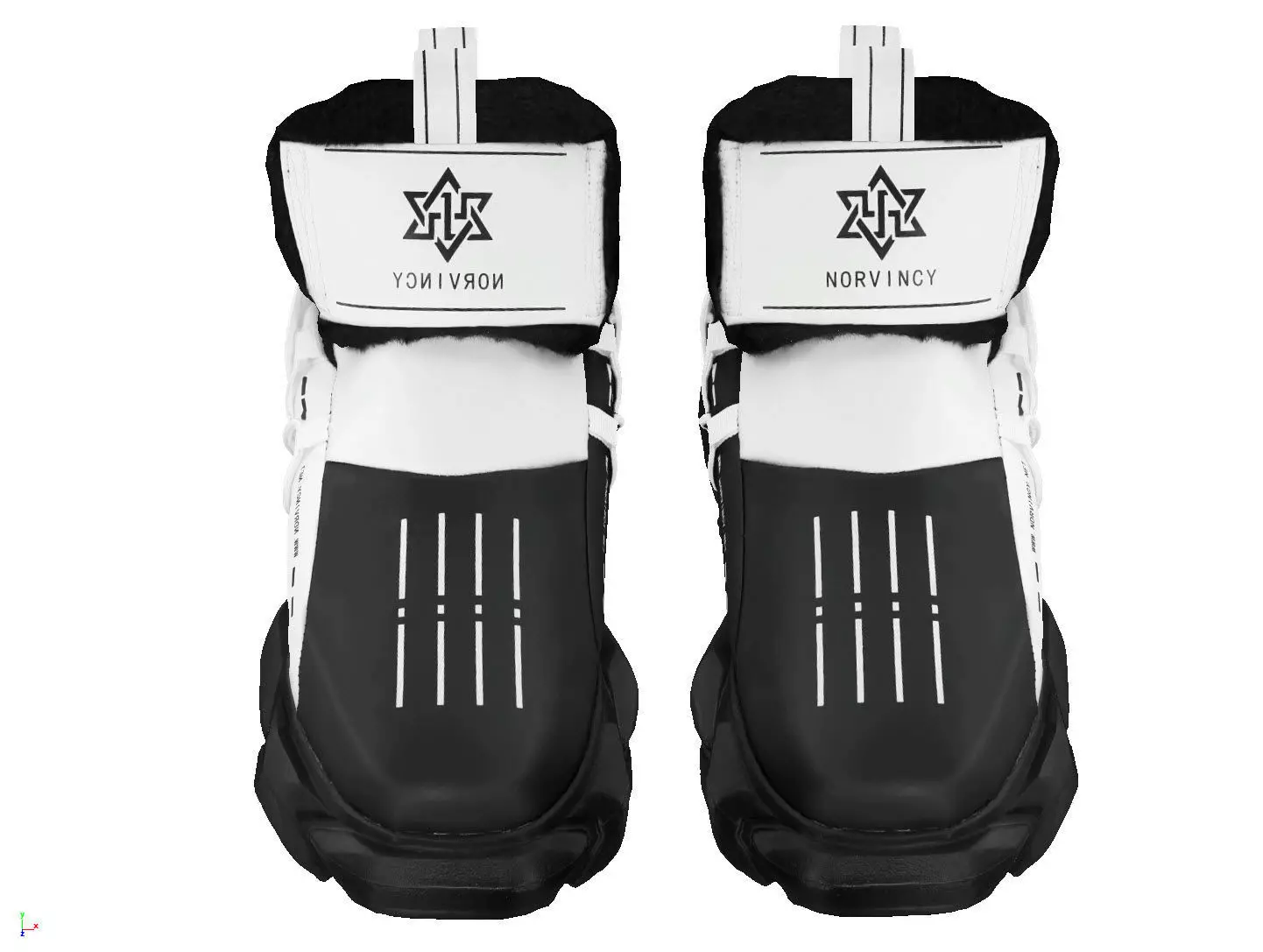 Cyberpunk fashion sneaker 6 Urban Techwear scifi future shoes Low-poly 3D model_2