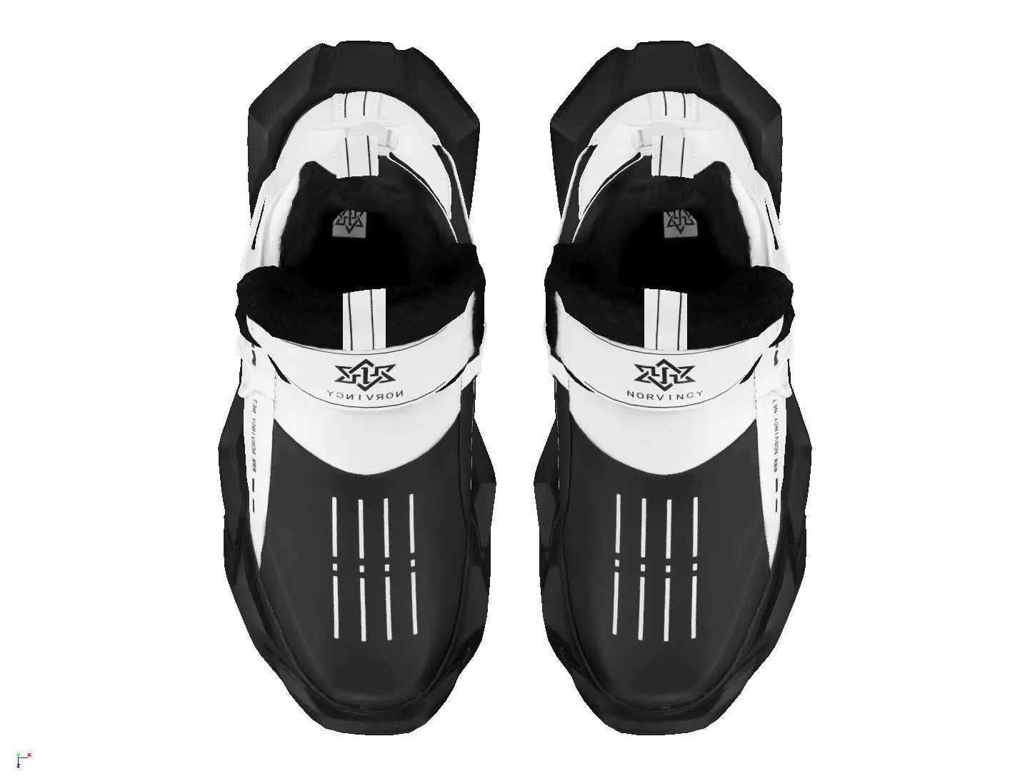 Cyberpunk fashion sneaker 6 Urban Techwear scifi future shoes Low-poly 3D model_3