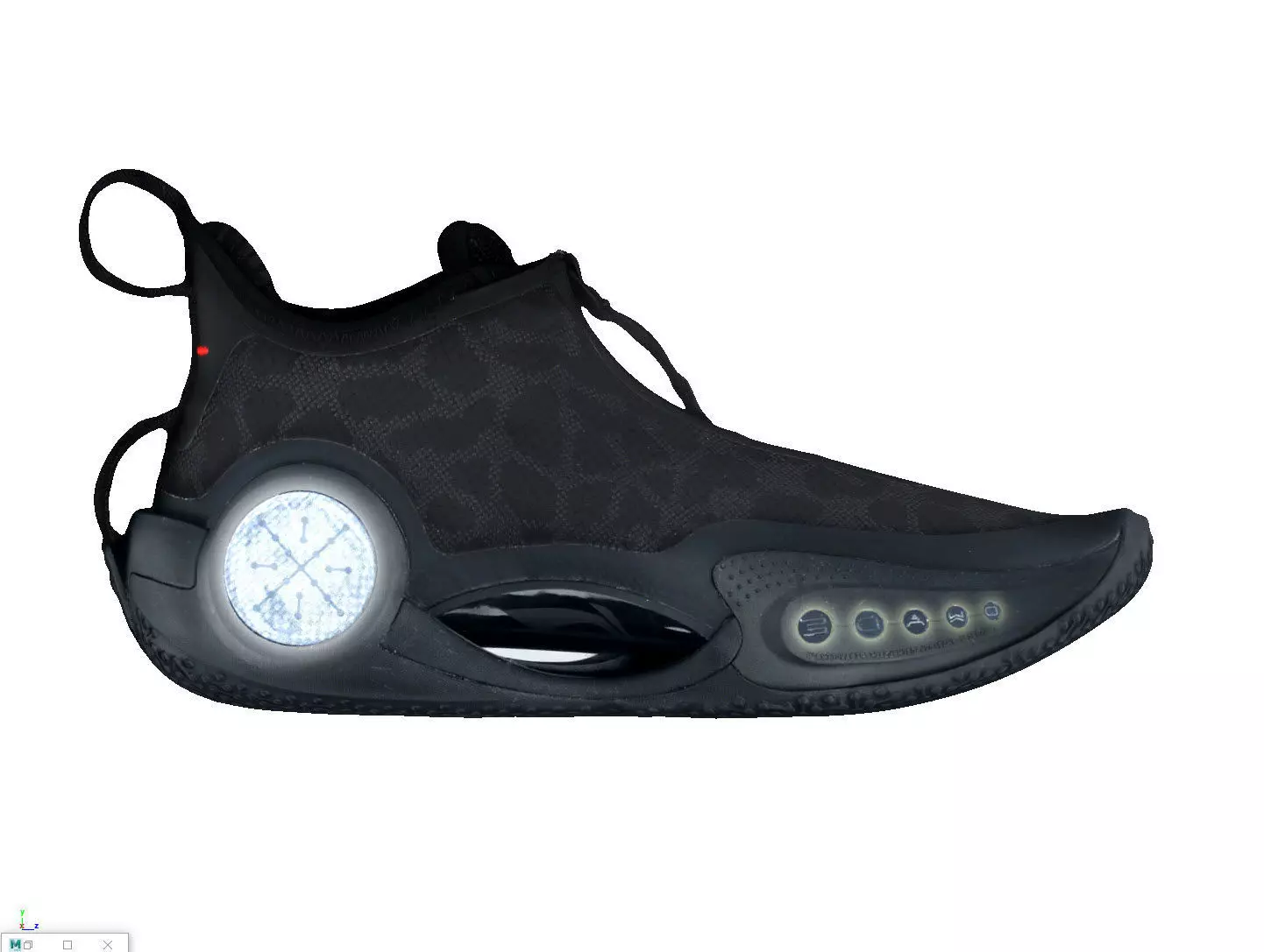 Cyberpunk fashion sneaker 9 Urban Techwear scifi future shoes  Low-poly 3D model_0
