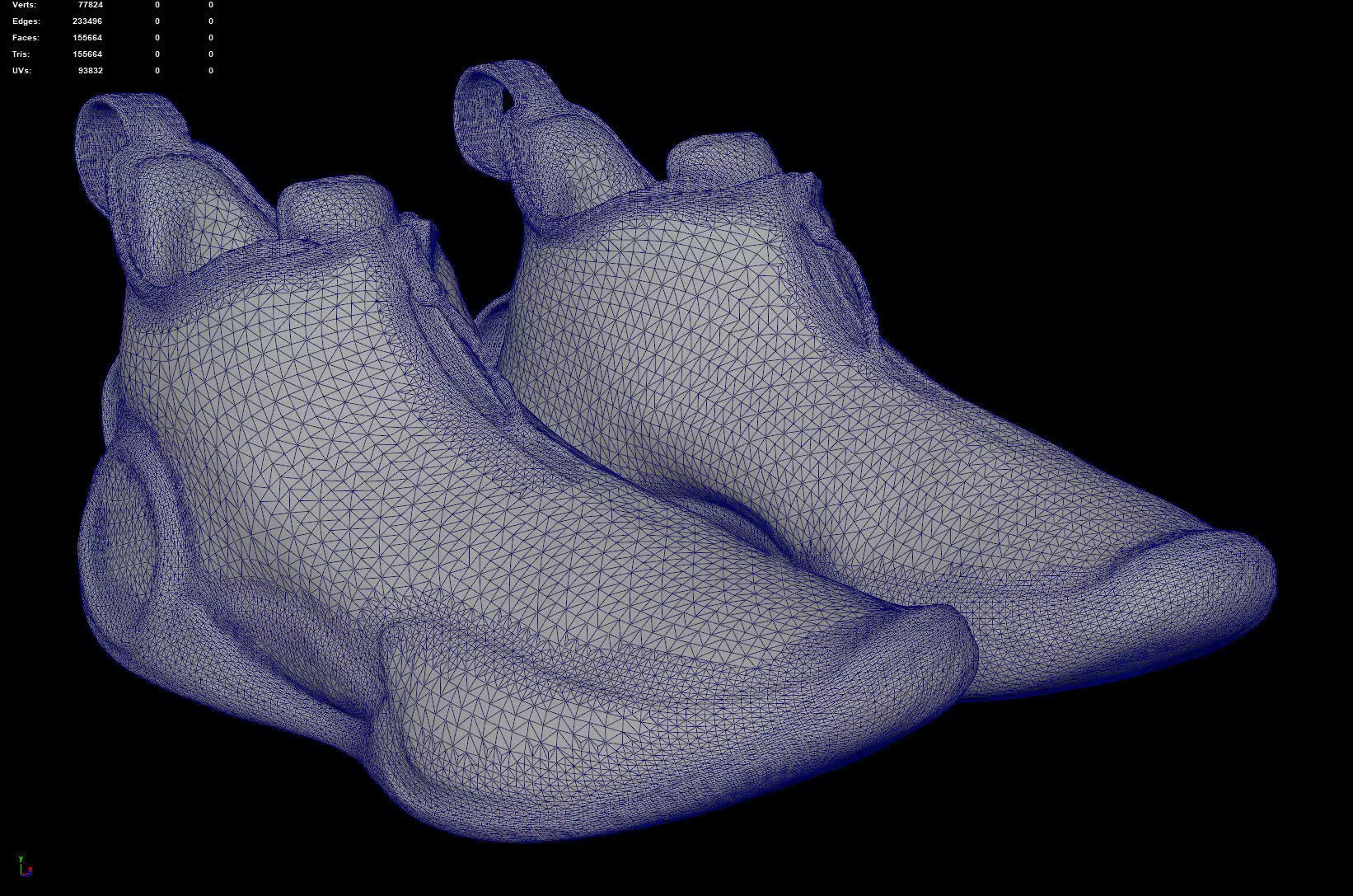 Cyberpunk fashion sneaker 9 Urban Techwear scifi future shoes  Low-poly 3D model_8